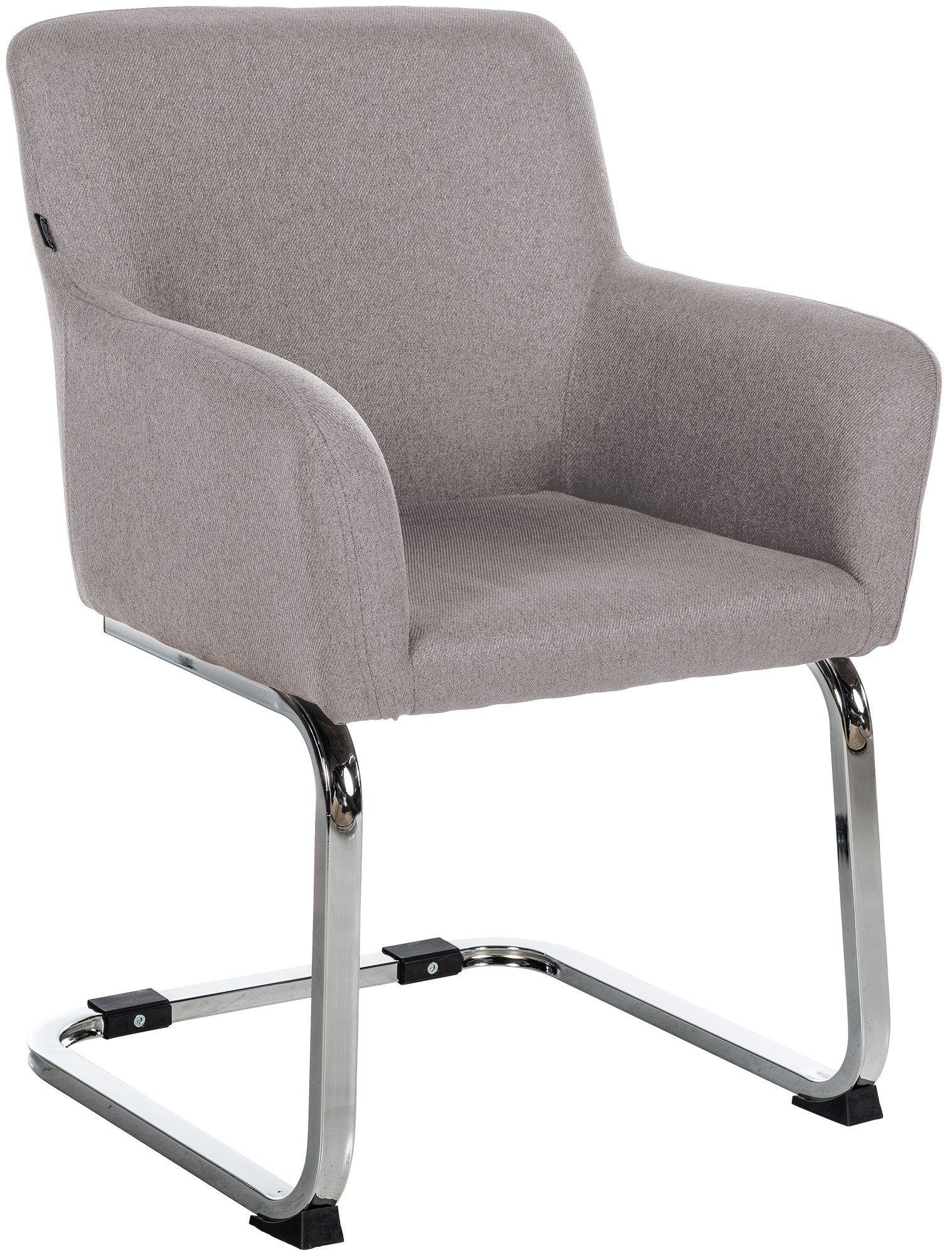 TPFLiving Stuhl Pukki - Lounge-Stuhl aus Kunstleder für Esszimmer, Wohnzimmer, Büro (Hochwertiger, stabiler und freischwingender Stuhl - Farbe: hellgrau), Esszimmerstuhl, Wartezimmerstuhl - Maße (TxBxH): 58 x 57 x 87cm
