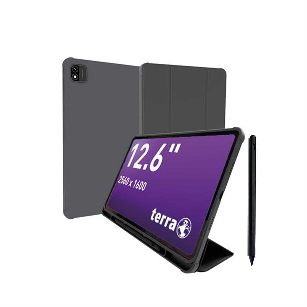 TERRA TERRA PAD 1201 Bundle - Tablet mit Stift und Schutzhülle Tablet (12,6", Android 14, LTE, Home Serie)