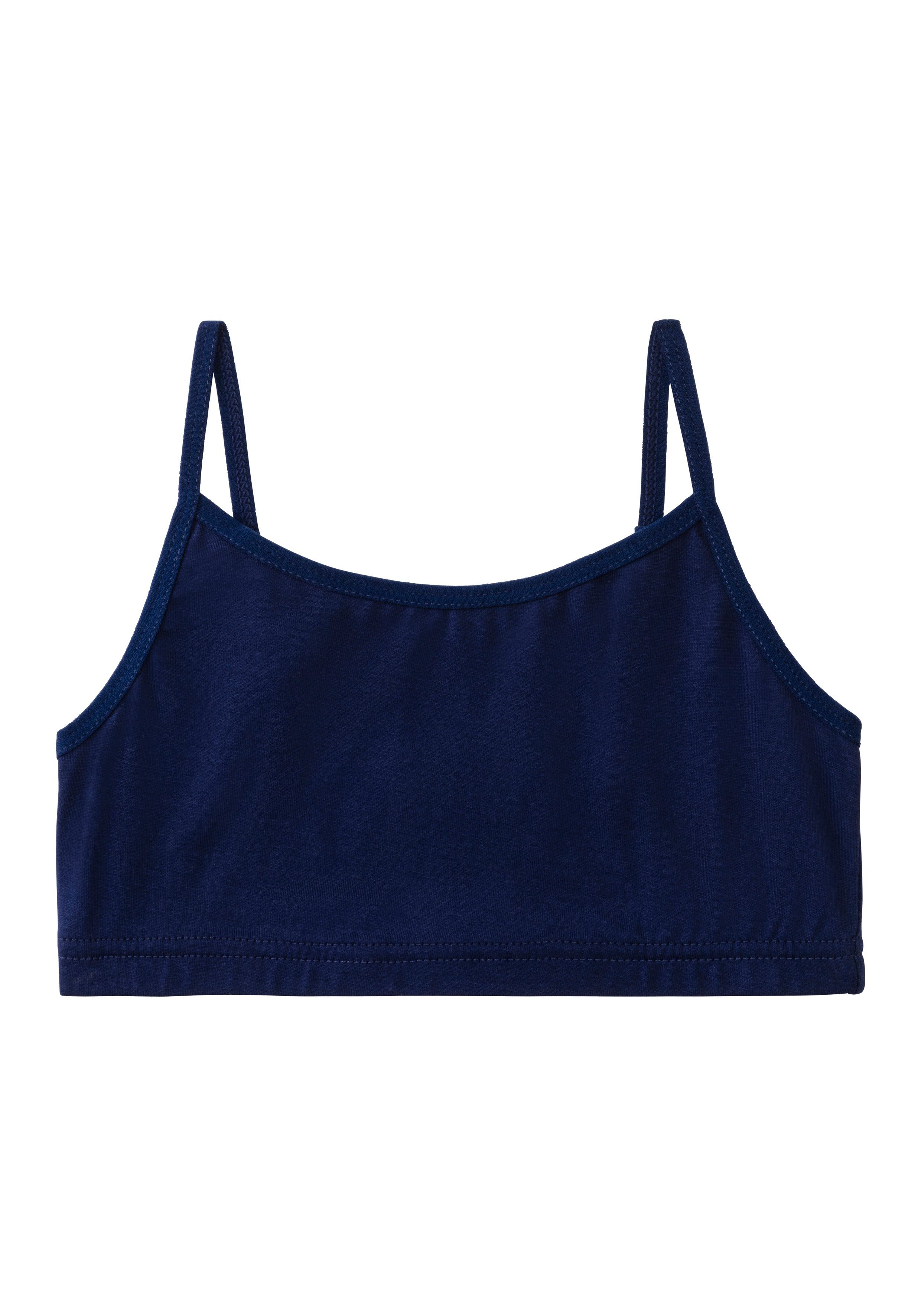 Bench. Set: schlichter meliert Bustier Panty) in mit grau (Set, Optik navy 4-tlg., 