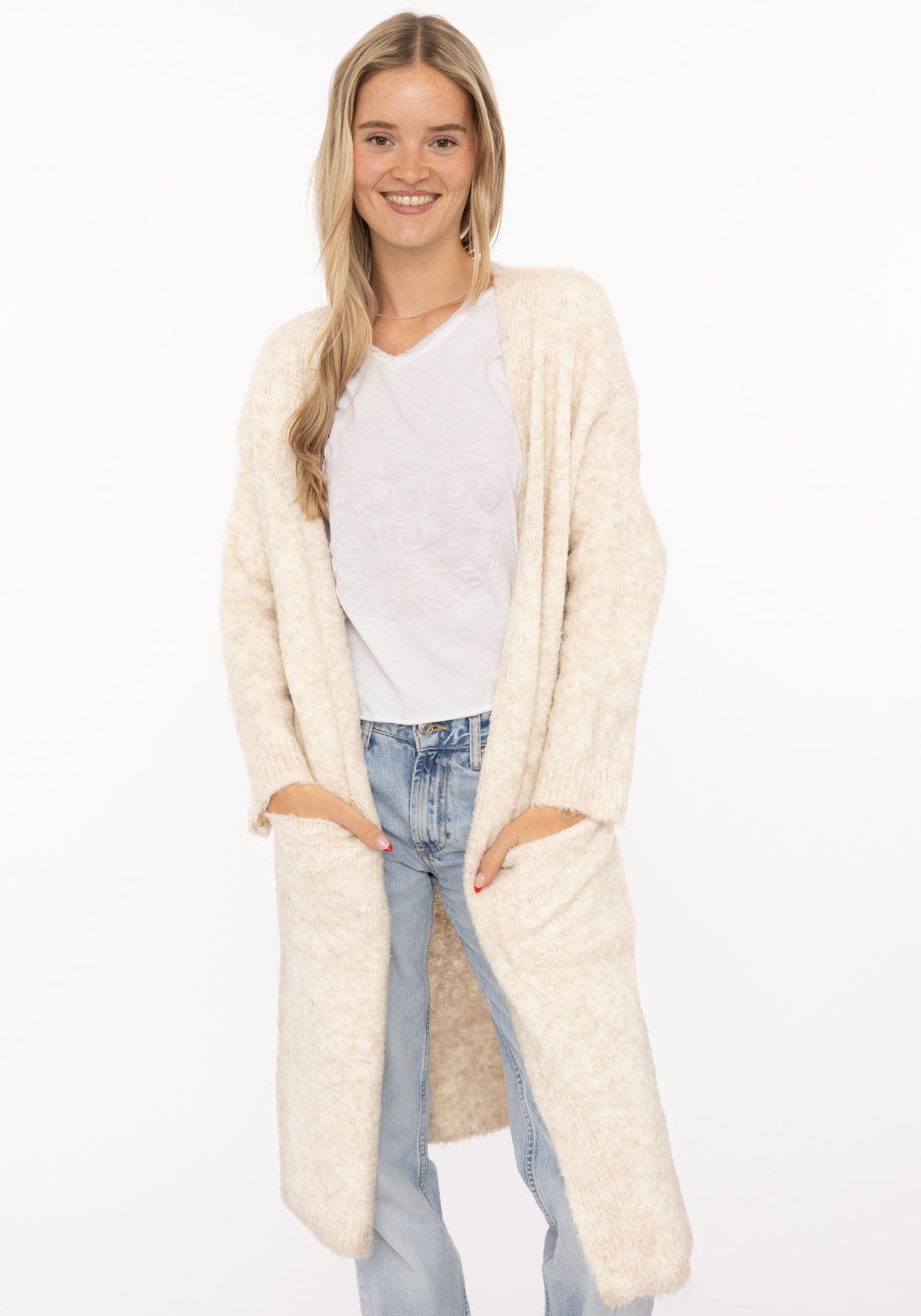 Zwillingsherz Strickjacke "Kuschel" mit Taschen und Wollanteil günstig online kaufen