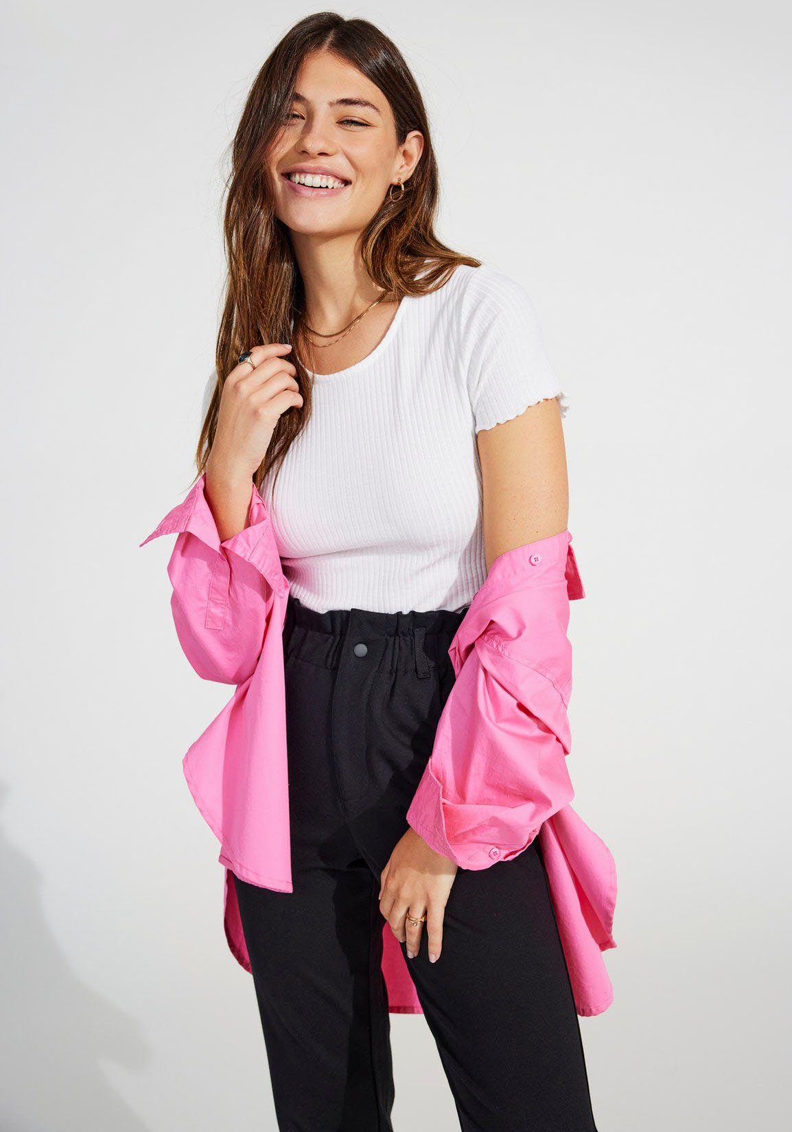 ONLY Rundhalsshirt ONLEMMA S/S SHORT TOP günstig online kaufen