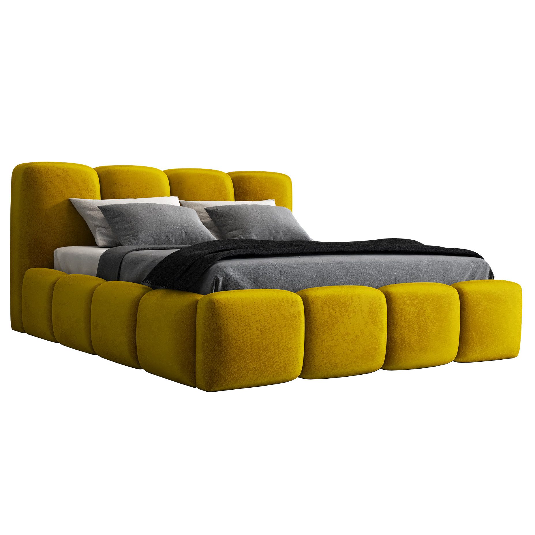 A&J MöbelLand GmbH Polsterbett DANA mit Matratze, Lattenrost und Bettkasten günstig online kaufen