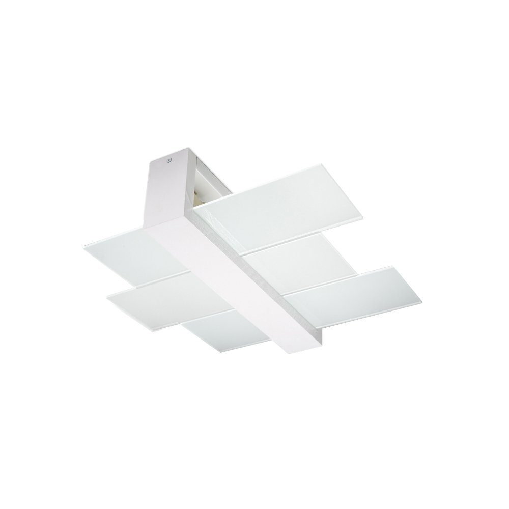 weiß, 60W 2x Pendelleuchte 2 im nicht 2x 43x43x12 FENIKS Deckenleuchte ca. cm, Lieferumfang max. SOLLUX E27, lighting enthalten Deckenlampe Leuchtmittel