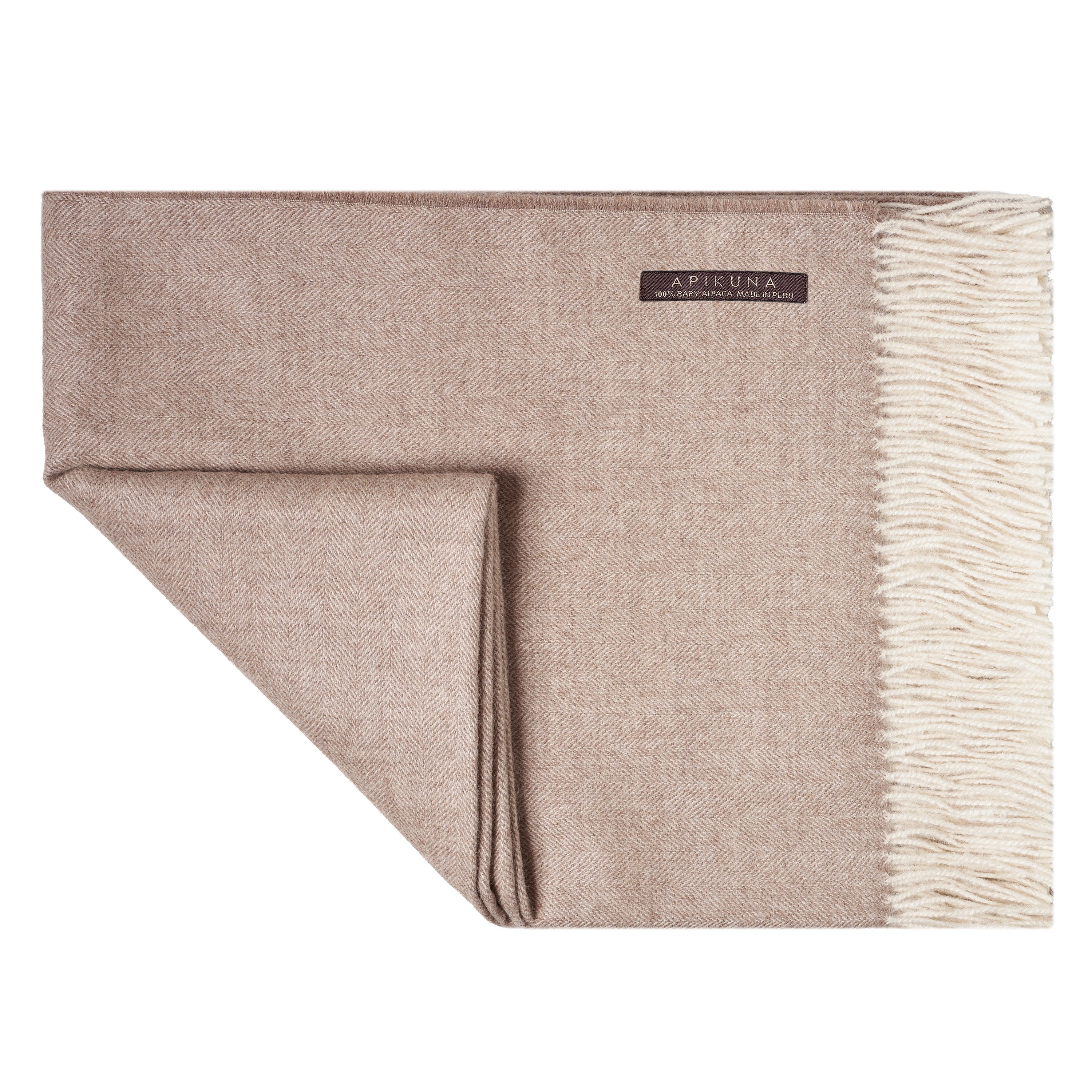 Apikuna Tagesdecke Baby Alpaka Wohndecke Luxus weich elegant, 100 % Baby Alpaka Wolle, temperaturregulierend, weich, hypoallergen