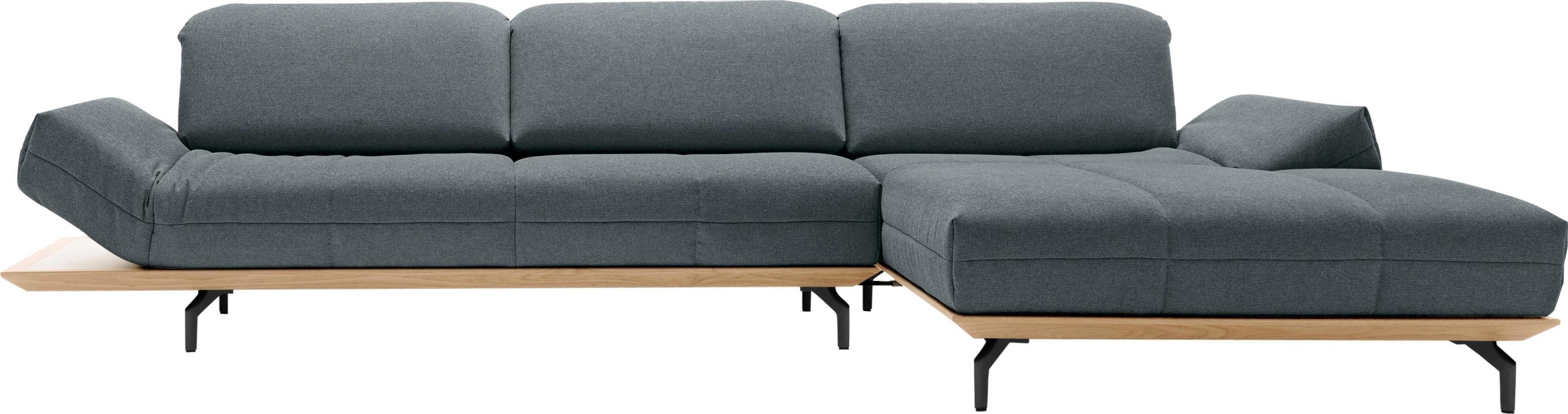 hülsta sofa Ecksofa hs.420, in Qualitäten, in Holzrahmen oder Breite Eiche Natur 2 Nußbaum, 293 cm