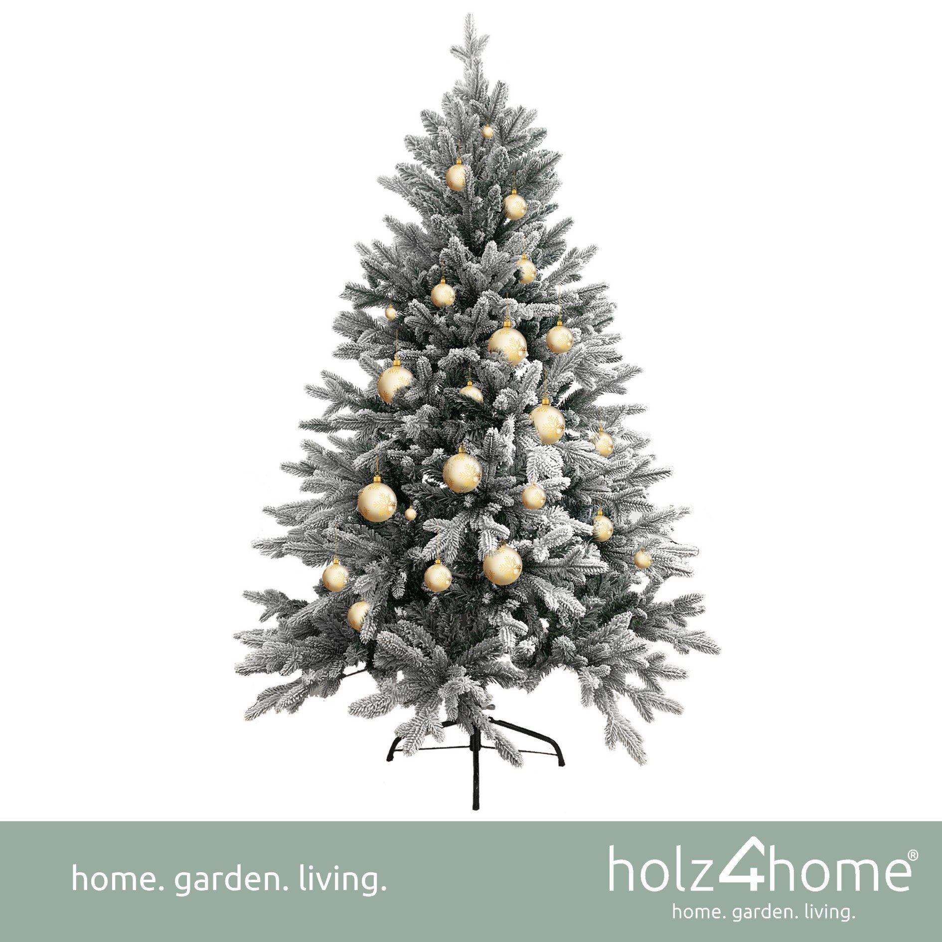 holz4home PVC Lichterkette PE inkl. + Künstlicher Weihnachtsbaum