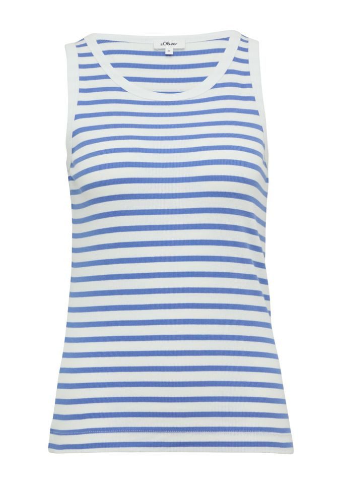 s.Oliver Shirttop - Elastisches Top mit Rippstruktur günstig online kaufen
