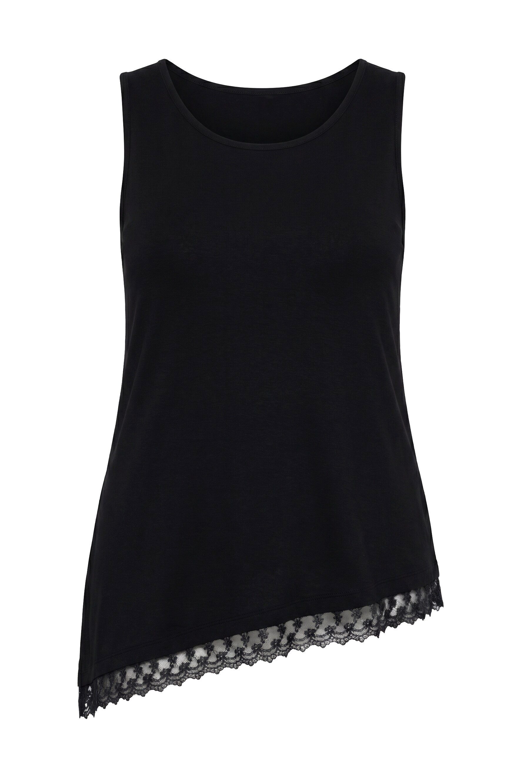 MIAMODA Longtop Longtop A-Linie Spitze am Saum