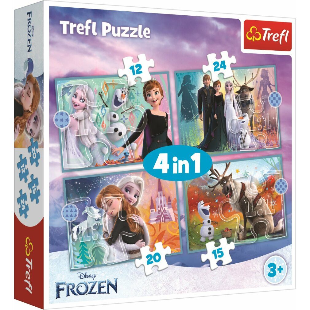 Trefl Puzzle Ice Kingdom Puzzle: Erstaunliche Welt 4in1 (12,15,20,24 Teile) günstig online kaufen