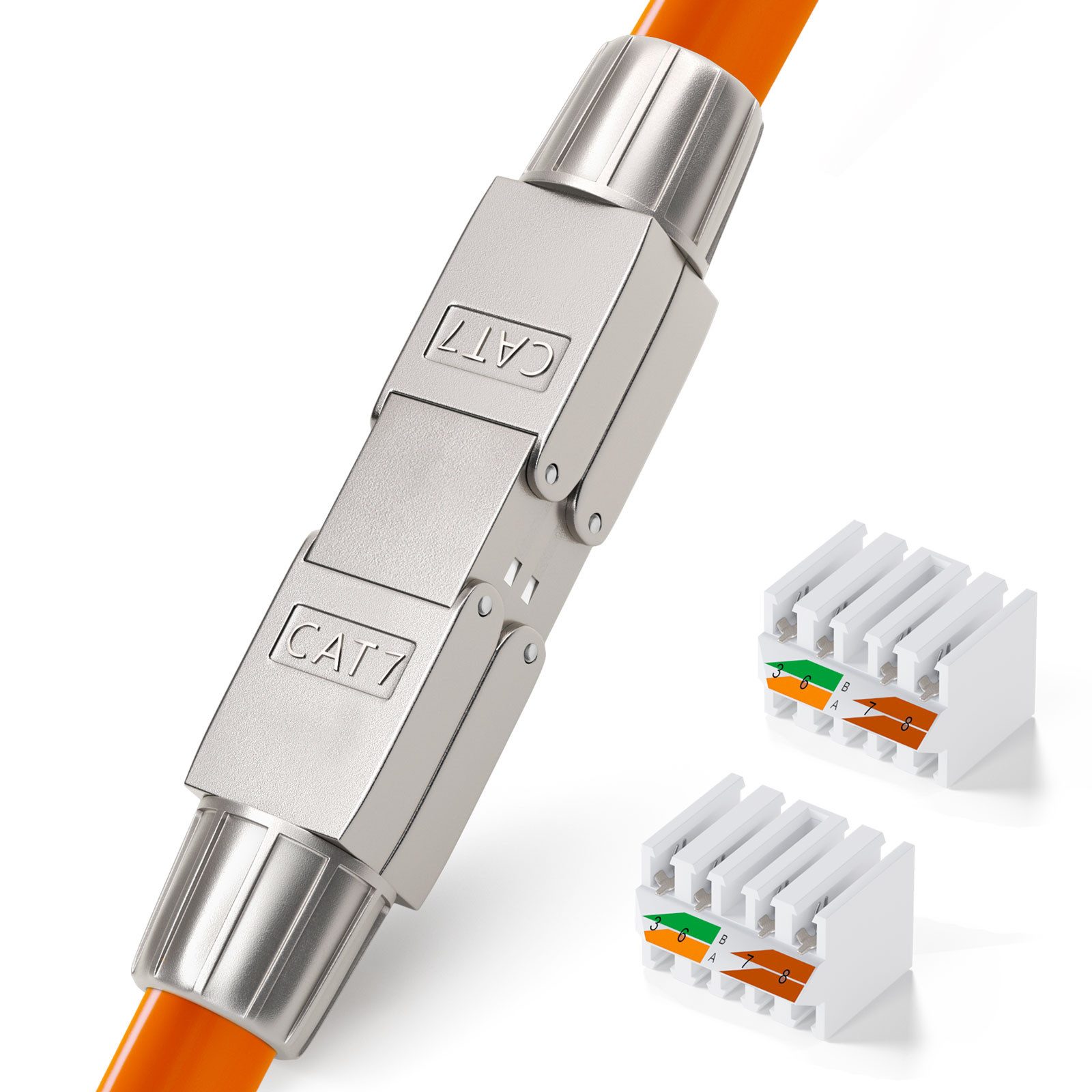 HB-DIGITAL Kabelverbinder-Sortiment Netzwerkkabel Verbinder CAT 7 Netzwerk Adapter LSA, 1-tlg., AWG22 AWG23 AWG24