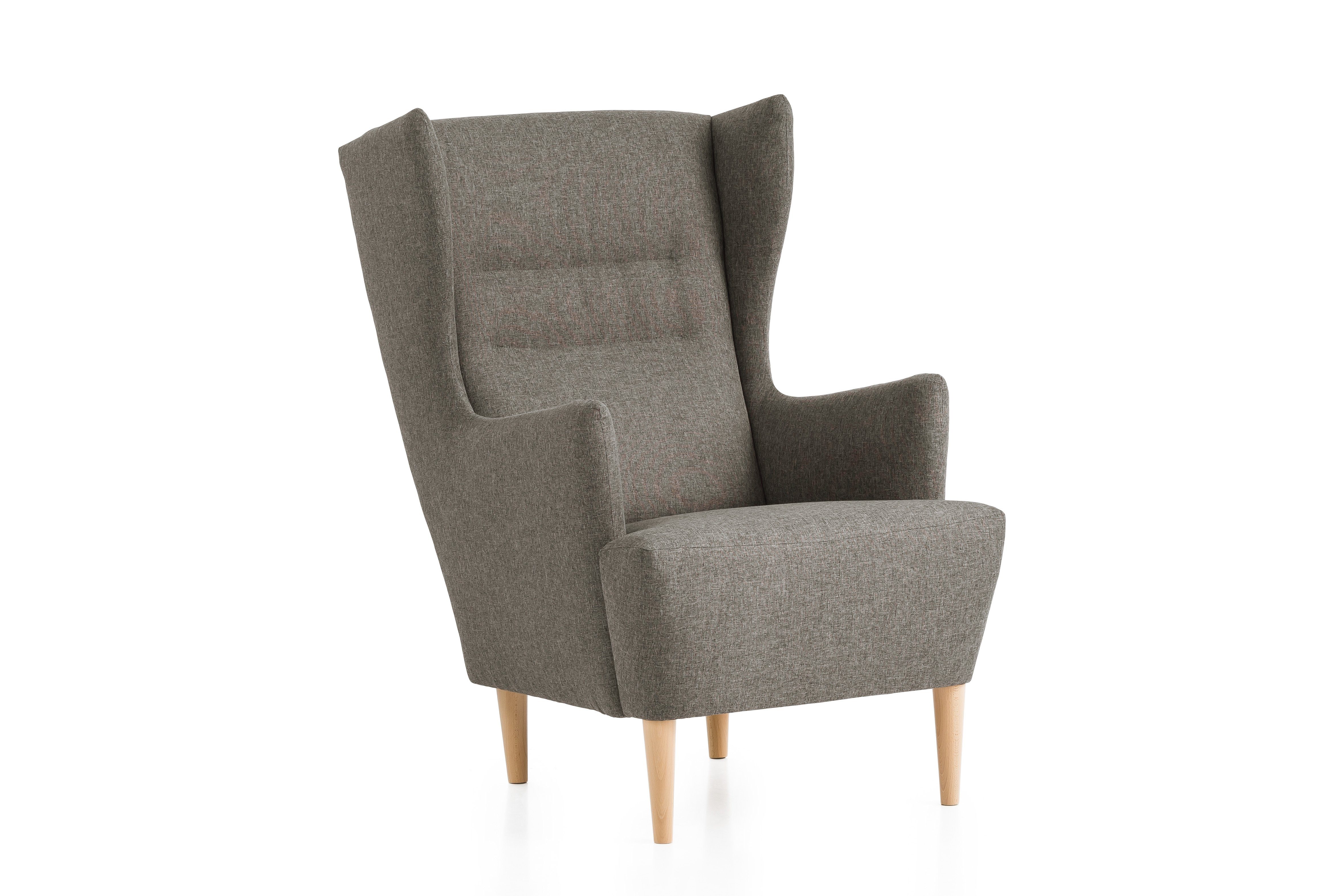 XDREAM Ohrensessel Olaf, Relaxsessel, Loungesessel, Cocktailsessel, Polstersessel (1-St), gepolstert, in Cord und weitere Stoffe, frei im Raum stellbar