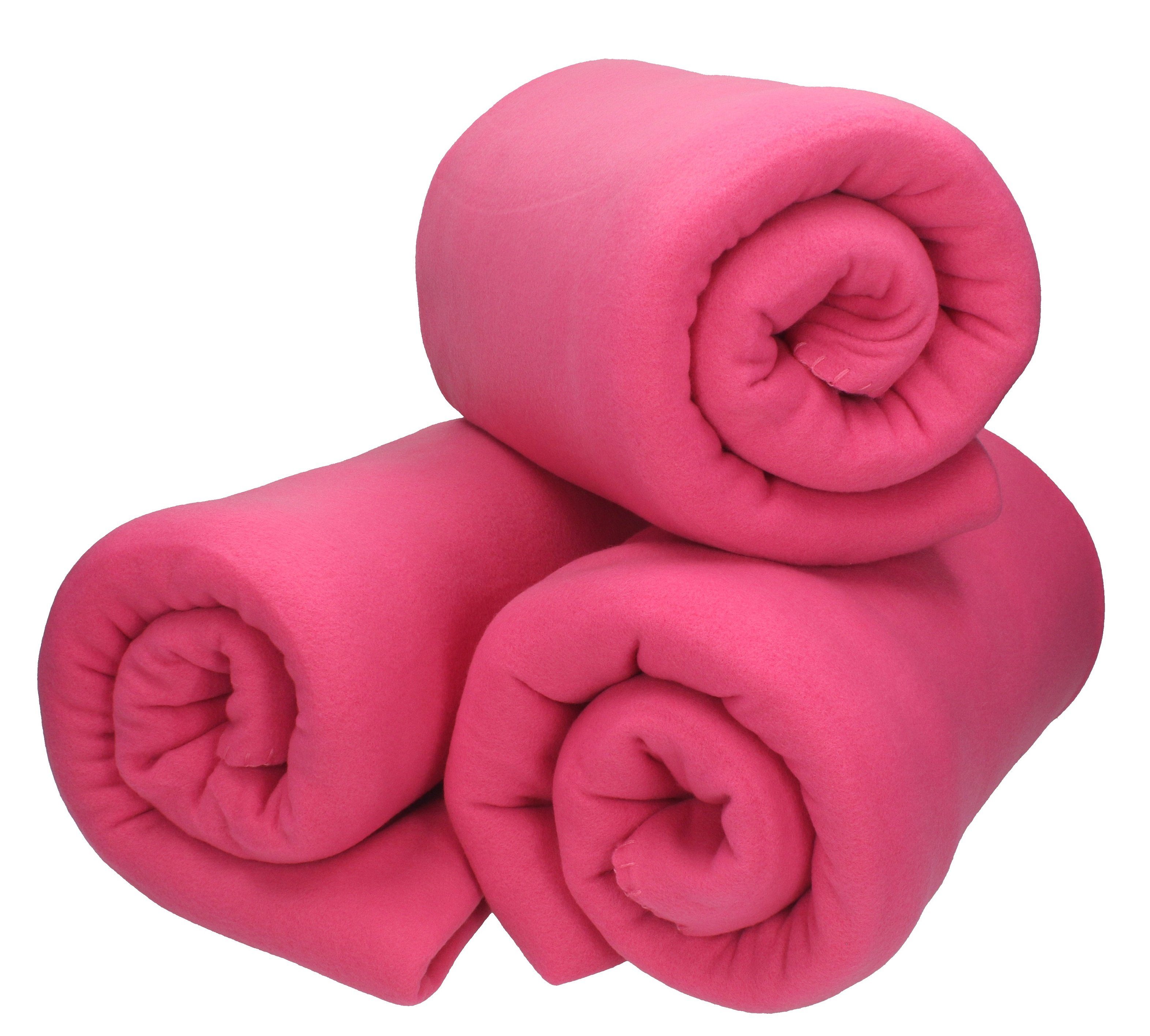 Wohndecke 3 Stück Fleecedecke Kuscheldecke Sofadecke Größe 130x170 cm, Betz, Qualität 180 g/m²