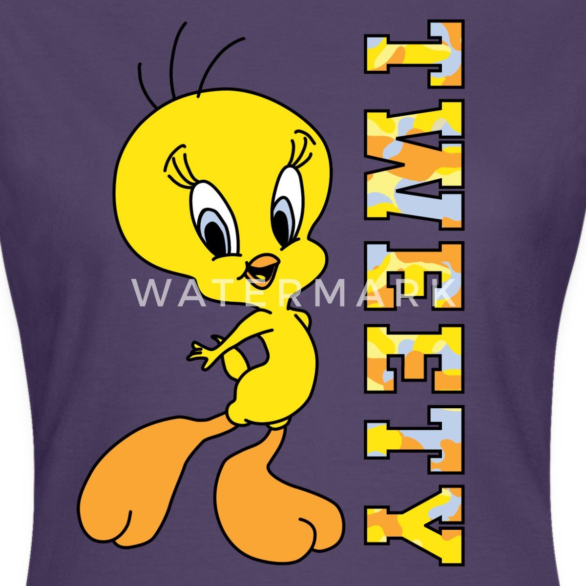Spreadshirt T-Shirt Looney Tunes Tweety Camouflage günstig online kaufen