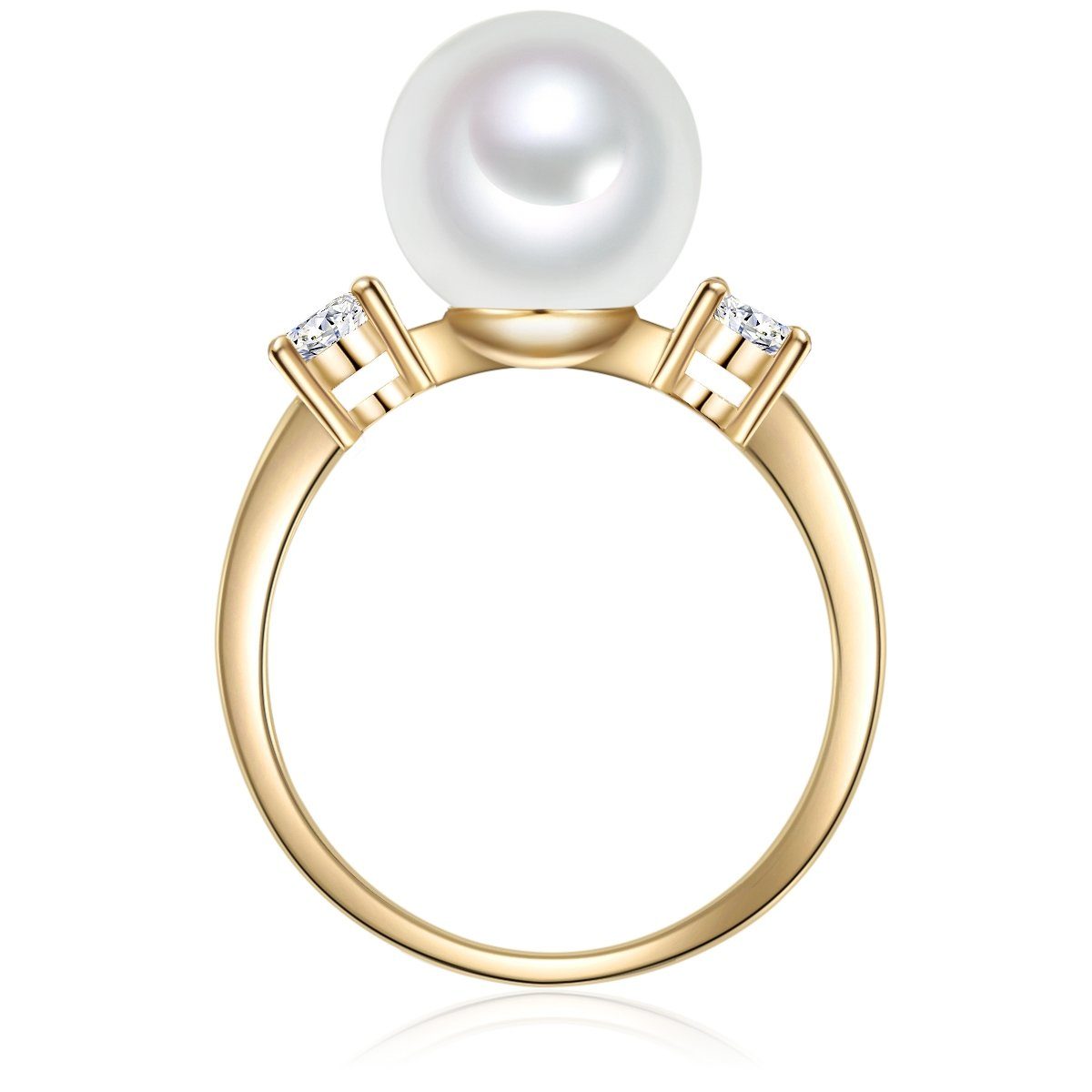 Lulu & Jane Perlenring gelbgold, mit Zirkonia günstig online kaufen