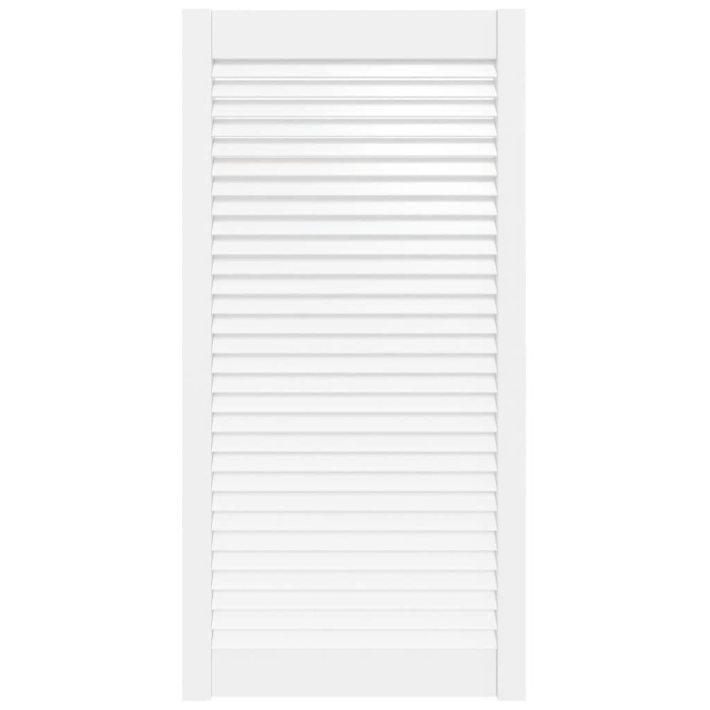 vidaXL Schranktür, Tür Lamellen-Design Weiß 99,3x49,4 cm Massivholz Kiefer