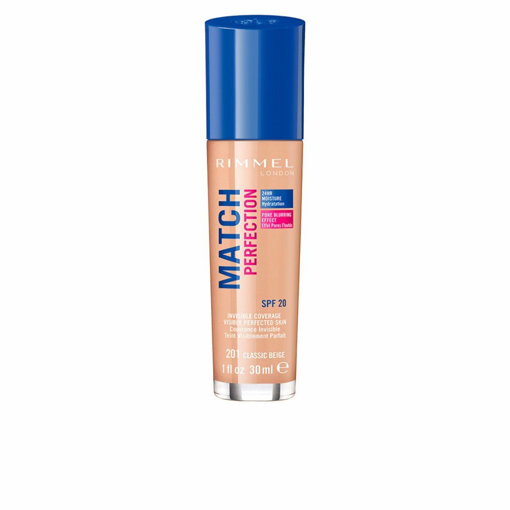 Rimmel London Foundation Match Perfection Foundation Spf20 201 Classic Beige 30ml