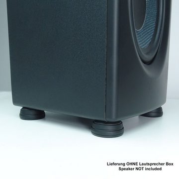 keepdrum SSA300 Lautsprecherständer, (bis 10,00 Zoll, Boxen-Füße, Schwingungsdämpfer 8 Stück, für 1 Boxenpaar)