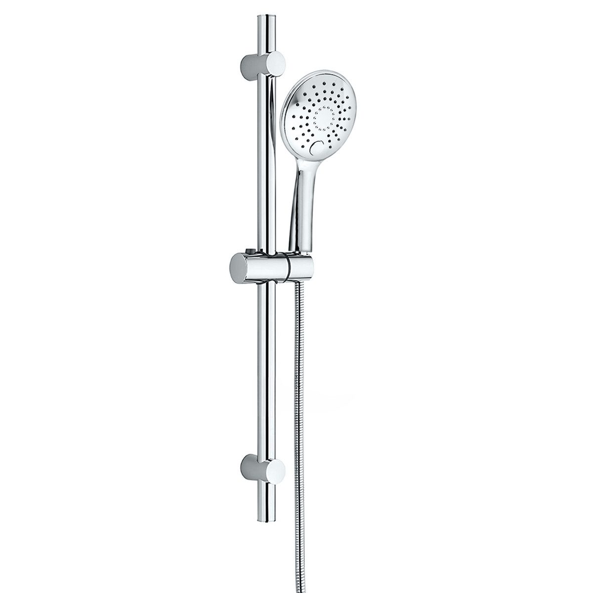 Grohe Duscharmatur BauEdge Mischbatterie Set mit Aloni Handbrause und Regendusche Chrom (Spar-Set) Chrom Duschset mit 1,5m Schlauch & Seifenhalter, ohne Regendusche