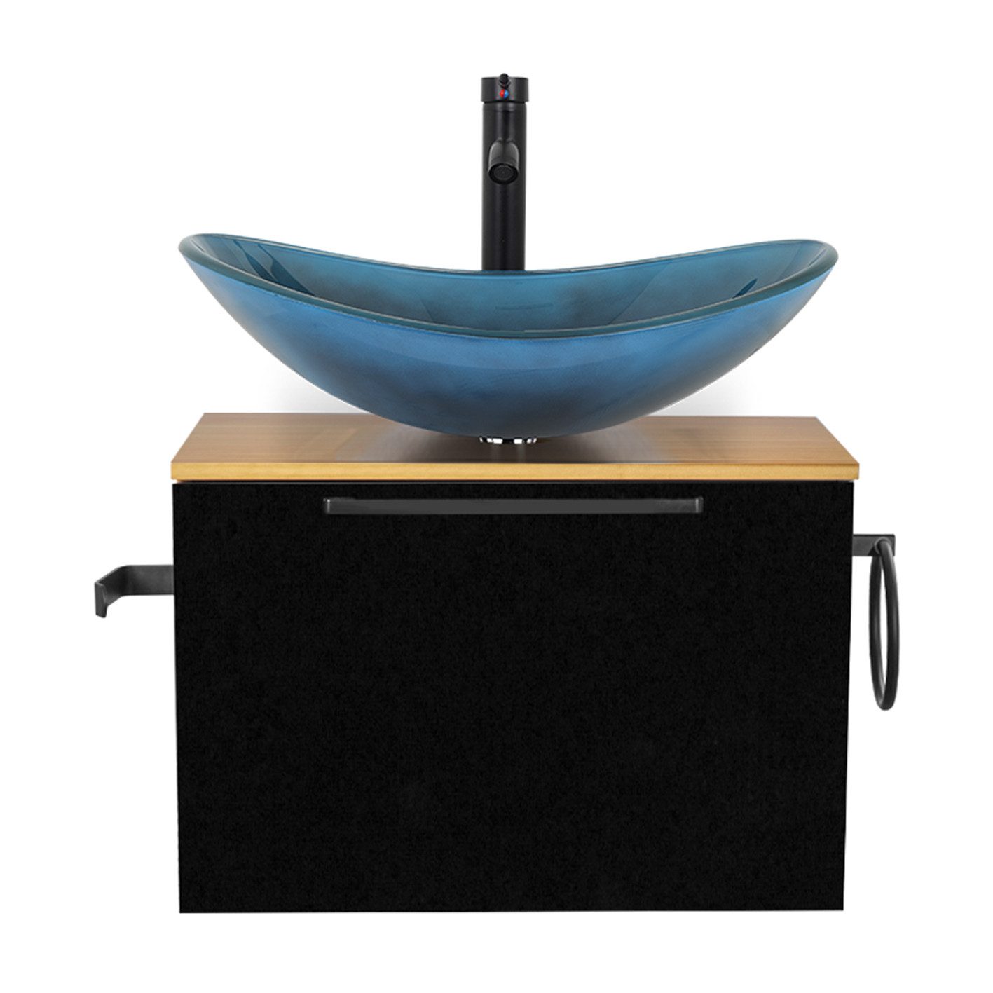 Puluomis Badezimmer-Set Waschbeckenunterschrank 60cm mit Waschbecken, (mit günstig online kaufen