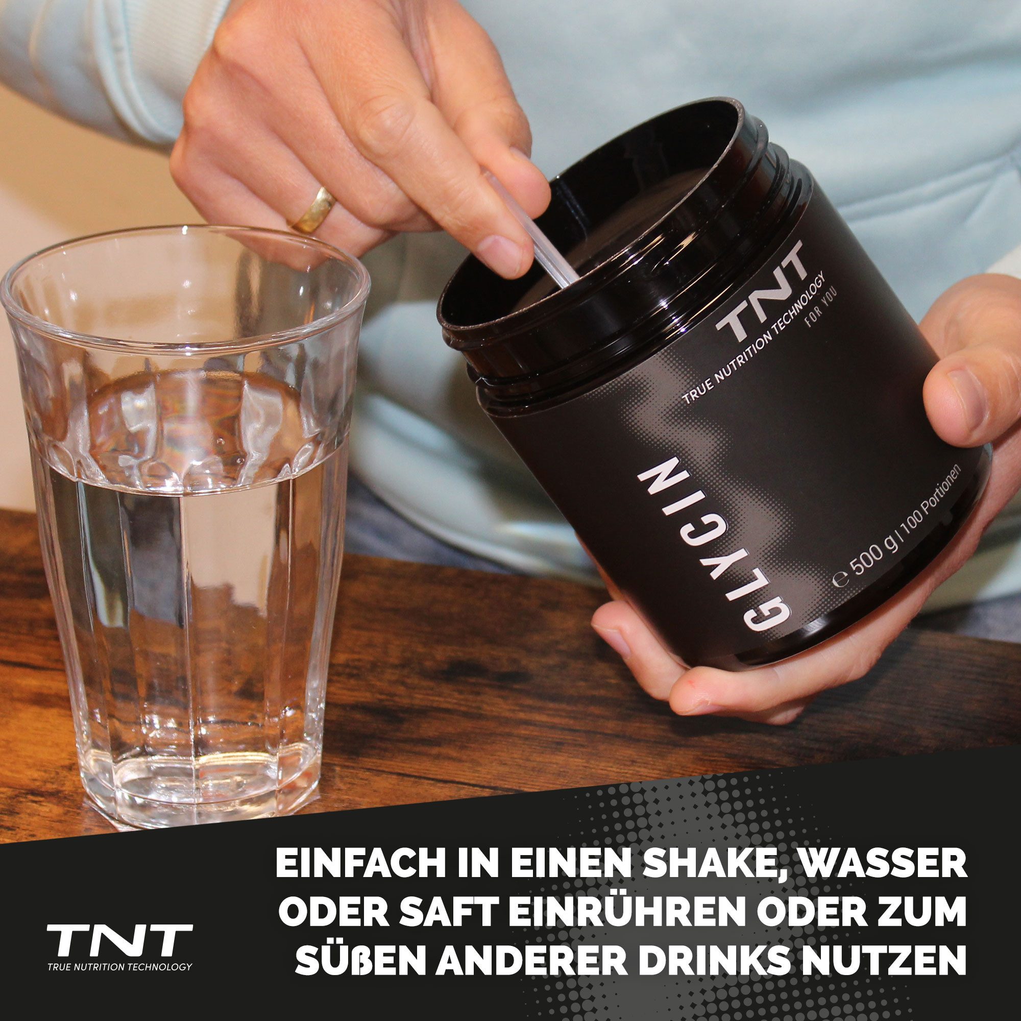 TNT (True Nutrition Technology) Glycin - 100% reines Pulver ohne Zusätze Pulver, 500 g