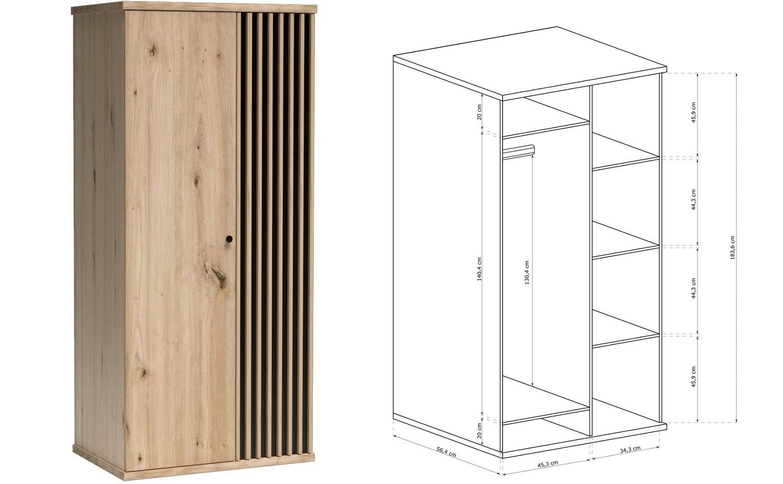 Marmex Möbel Kleiderschrank CALI 01 mit günstig online kaufen