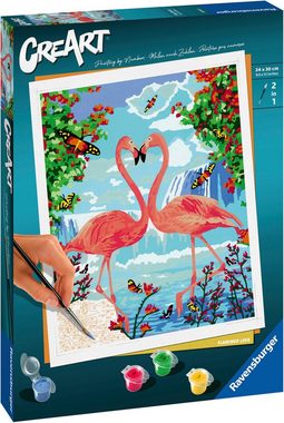 Ravensburger Malen nach Zahlen CreArt, Flamingo Love, Made in Europe; FSC®- schützt Wald - weltweit