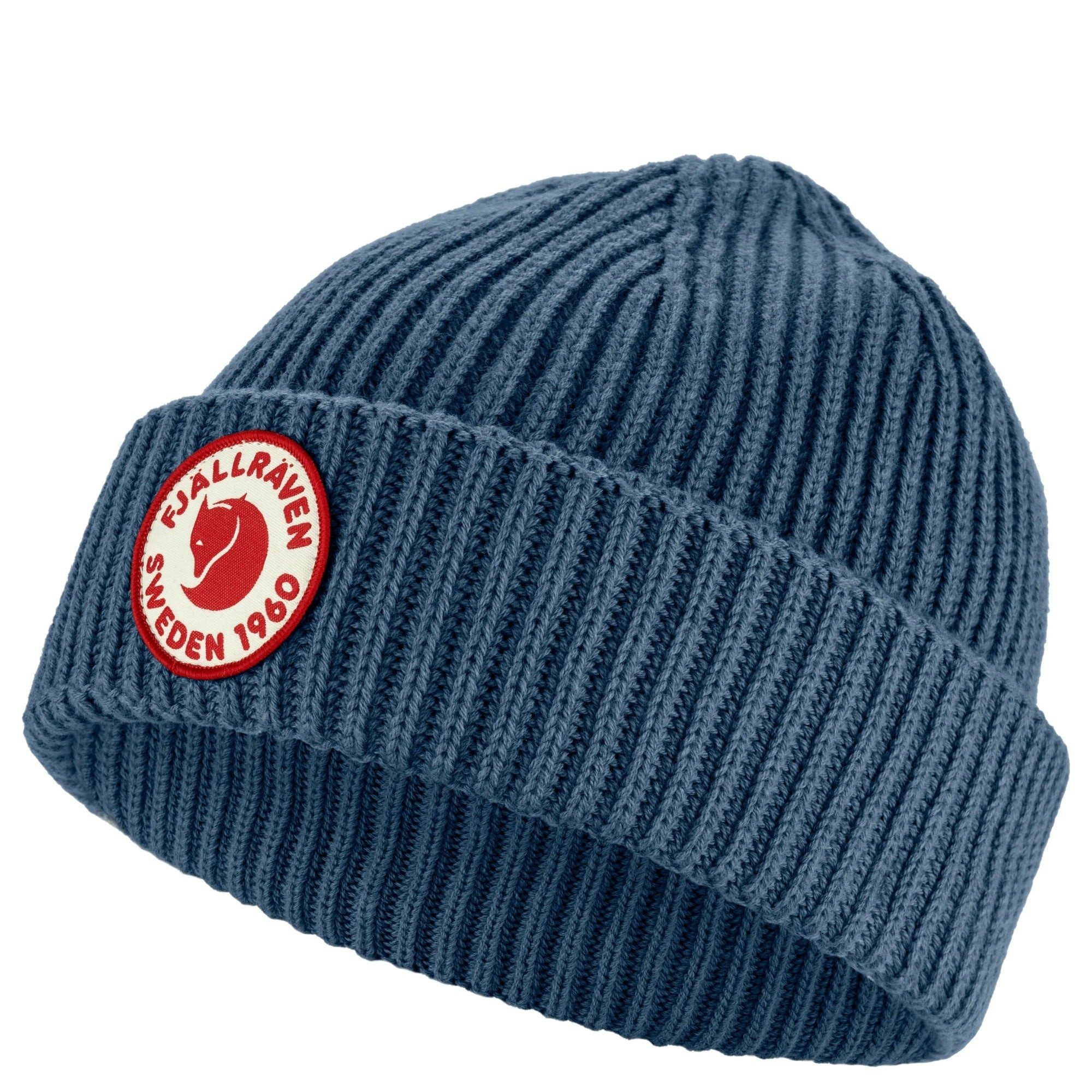 Fjällräven Strickmütze Lite Logo Hat - Mütze (indigo blue) günstig online kaufen
