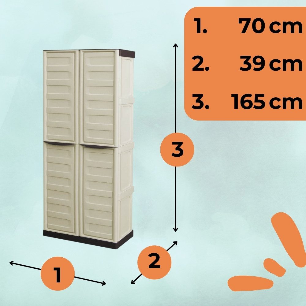 GarPet Garten-Geräteschrank Besenschrank Gartenschrank Kunststoff Putzschra günstig online kaufen