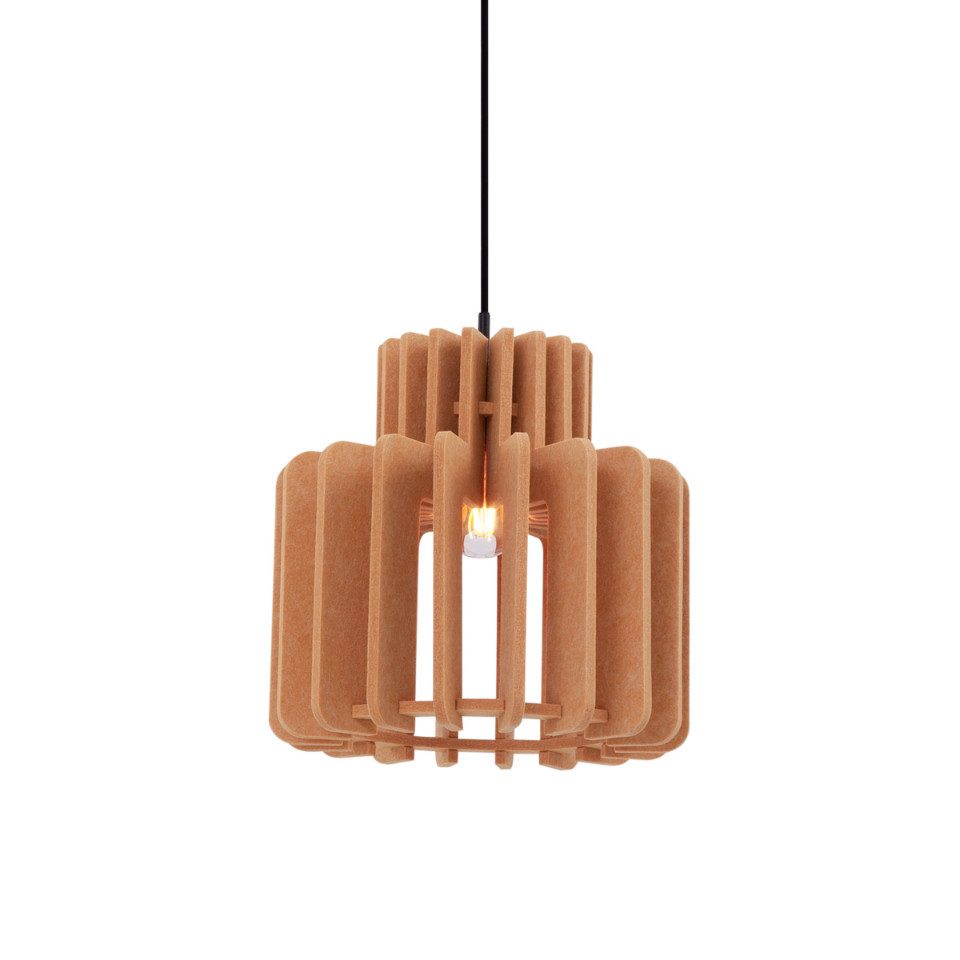 Qazqa Pendelleuchte Felt, ohne Leuchtmittel, E27, Orange, Retro, Felt, 1-flammig