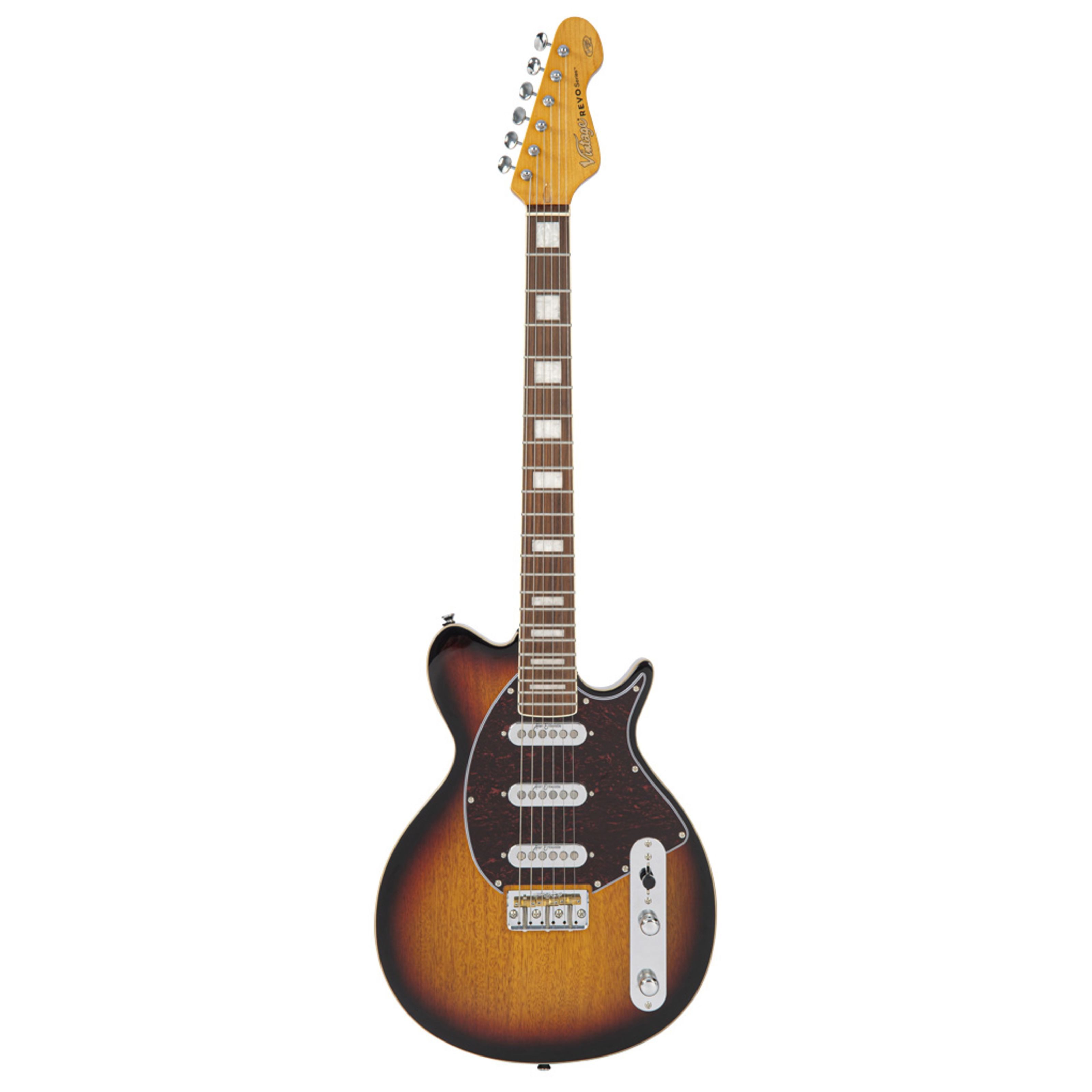 VINTAGE E-Gitarre, E-Gitarren, Andere Modelle, REVO VRV800SB Vision Two Tone Sunburst - E-Gitarre