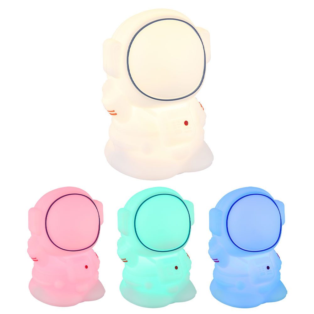 GLOBO LIGHTING LED Tischleuchte, LED-Leuchtmittel fest verbaut, Farbwechsel, Warmweiß, Kinder Tischlampe Nachtlicht RGB Farbwechsel Touchdimmer Astronaut LED