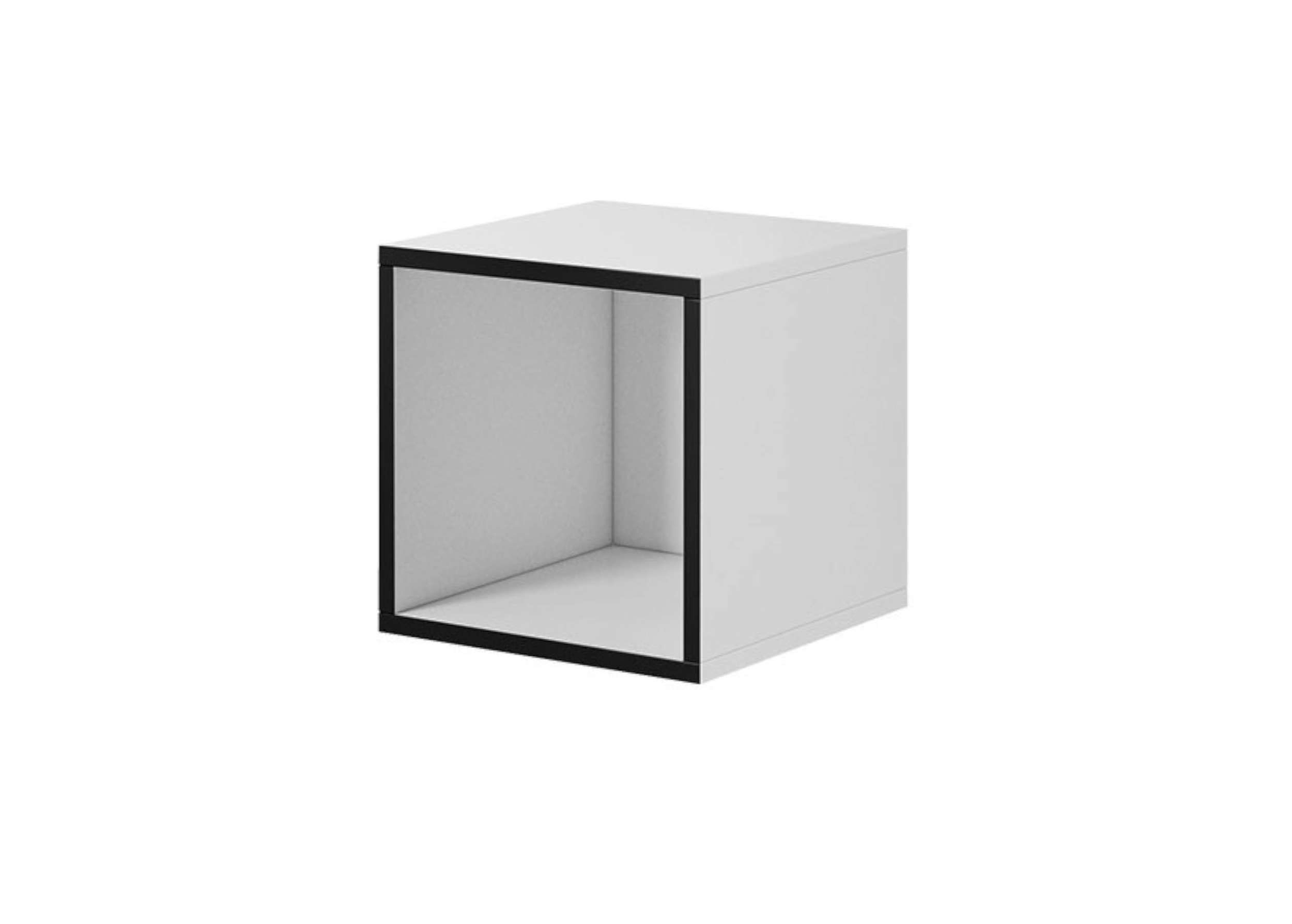Weiß Matt Design (Set - mit Wohnmöbel, bestehend Modern Push-to-Open, (4-St), 2xHängeschrank, Wohnwand 2xWandregal XIV, und Anthrazit Wohnzimmer-Set), Cono Stylefy aus