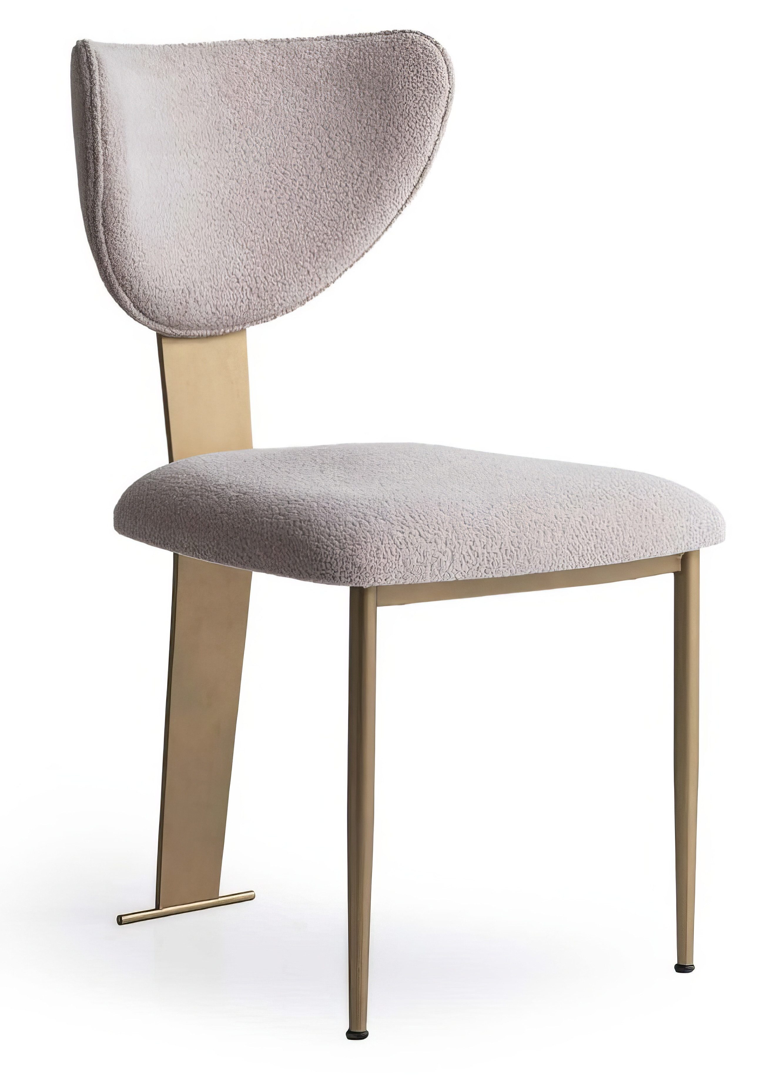 JVmoebel Esszimmerstuhl Stuhl Modern Gold Grau Gepolstert Design Esszimmerstuhl Küchenstuhl, Made in Europa