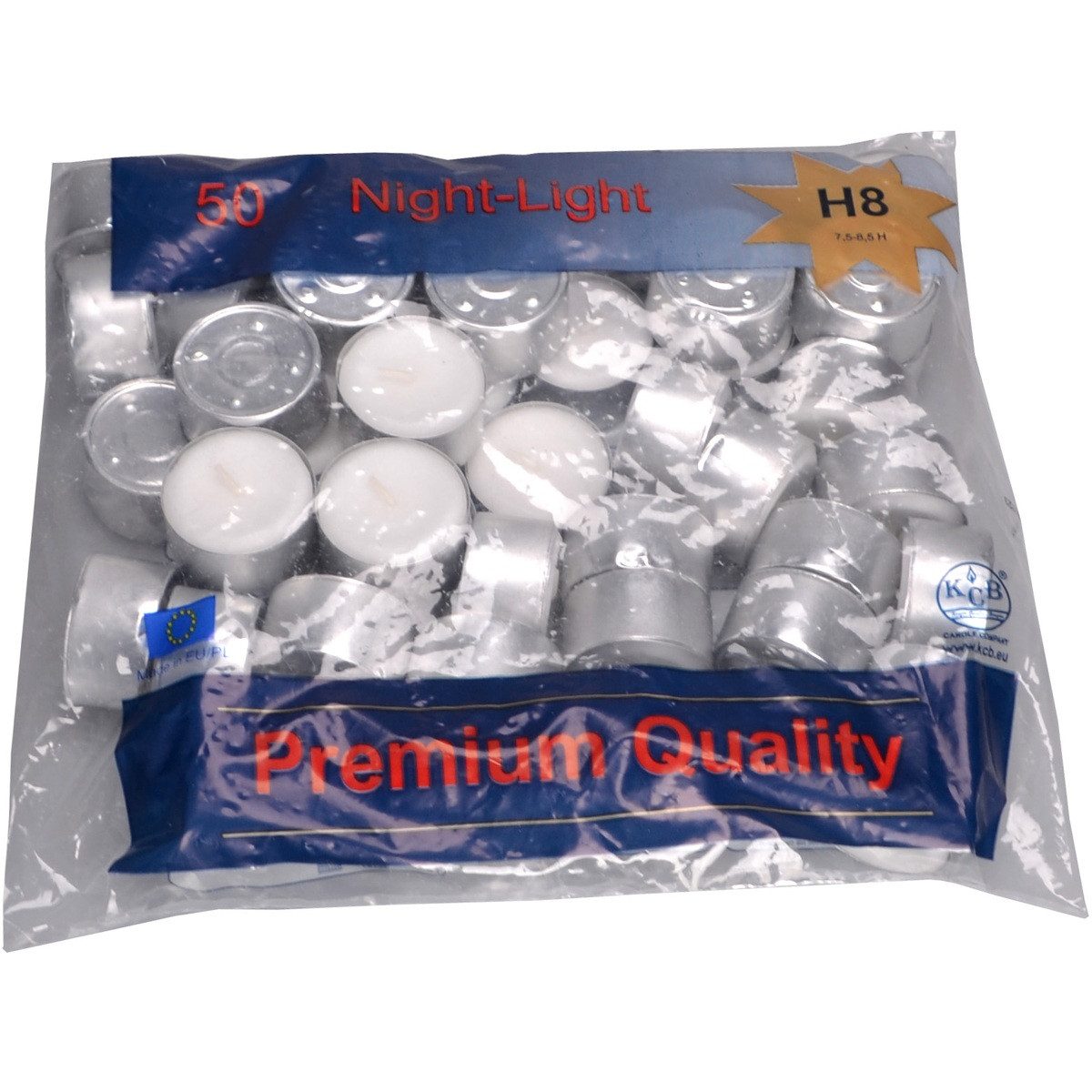 KCB Freizeittasche Teelichter Brenndauer bis zu 8 Stunden 50 Stück