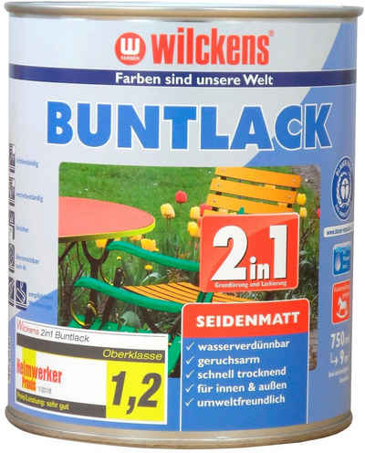 Wilckens Farben Holzlack »2in1 Buntlack seidenmatt«, umweltfreundlich