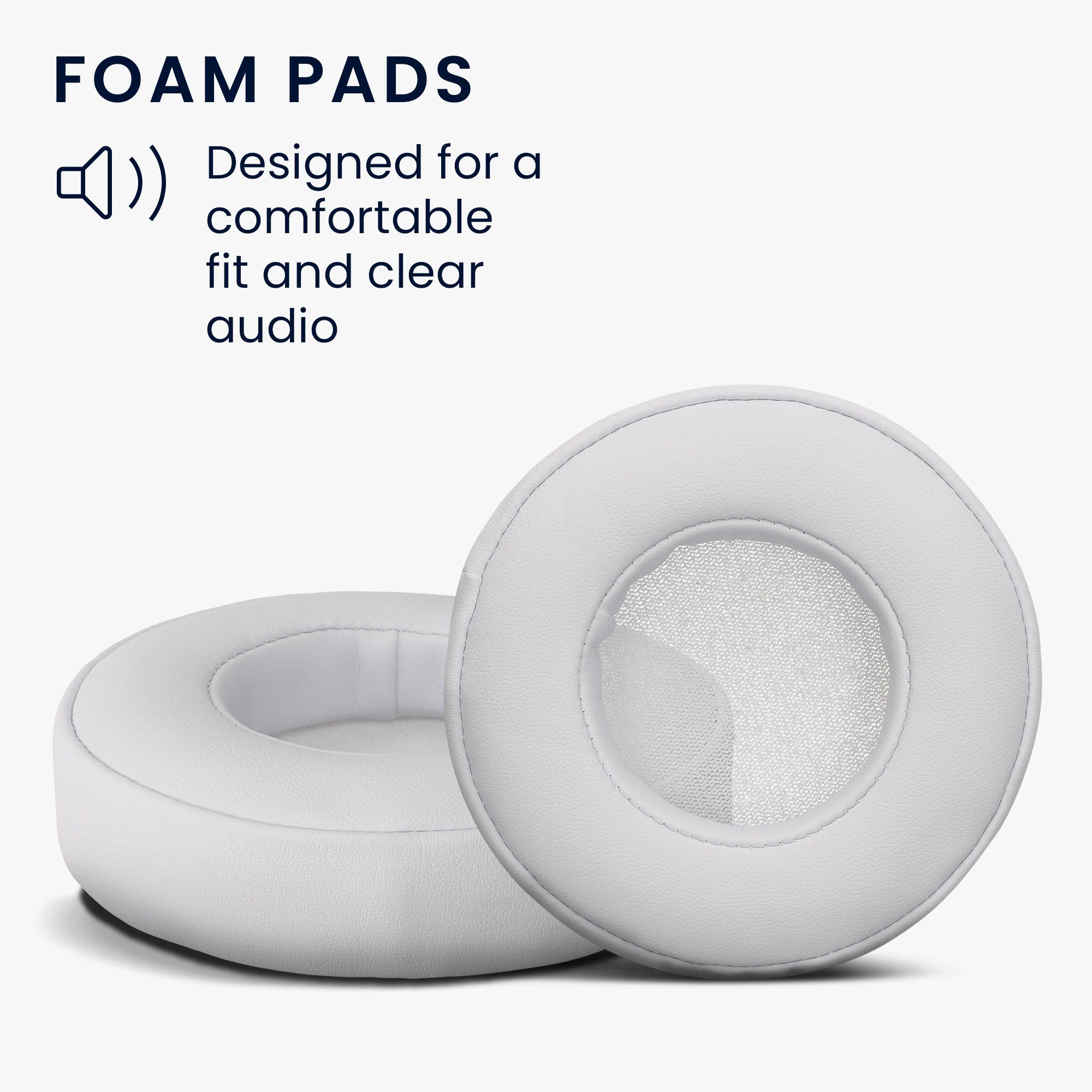 kwmobile 2x Ohr Polster für Beats Studio Pro / DETOX Ohrpolster (Ohrpolster Kopfhörer - Kunstleder Polster für Over Ear Headphones)