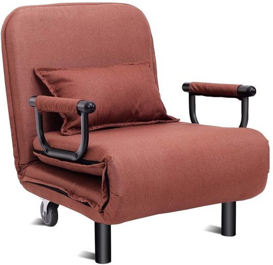 COSTWAY Schlafsofa »Schlafsessel Chaiselongue Klappbett Sofabett