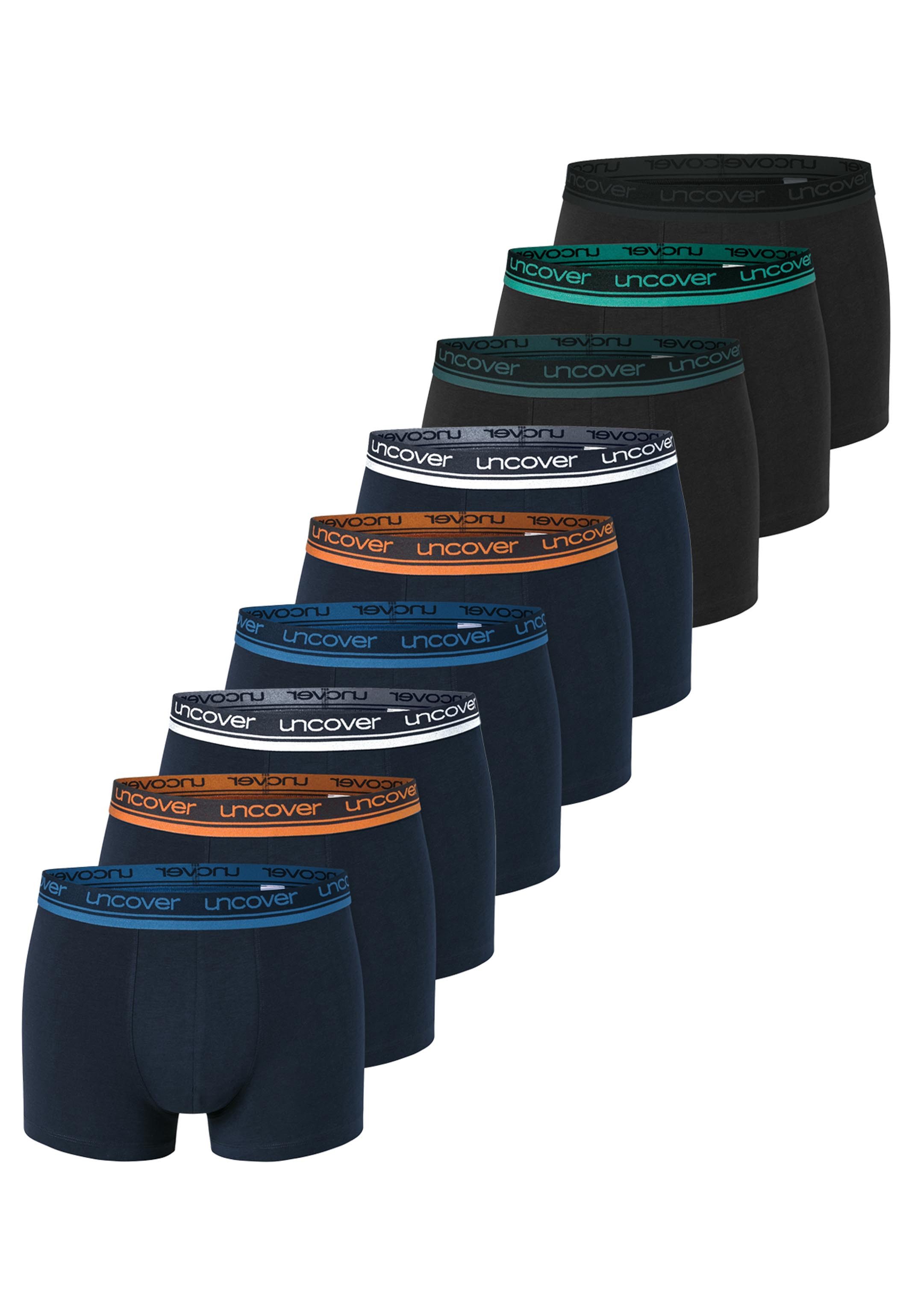 uncover by SCHIESSER Retro Boxer 9er Pack Cotton (Spar-Set, 9-St) Retro Short / Pant - Baumwolle - ohne Eingriff - Atmungsaktiv
