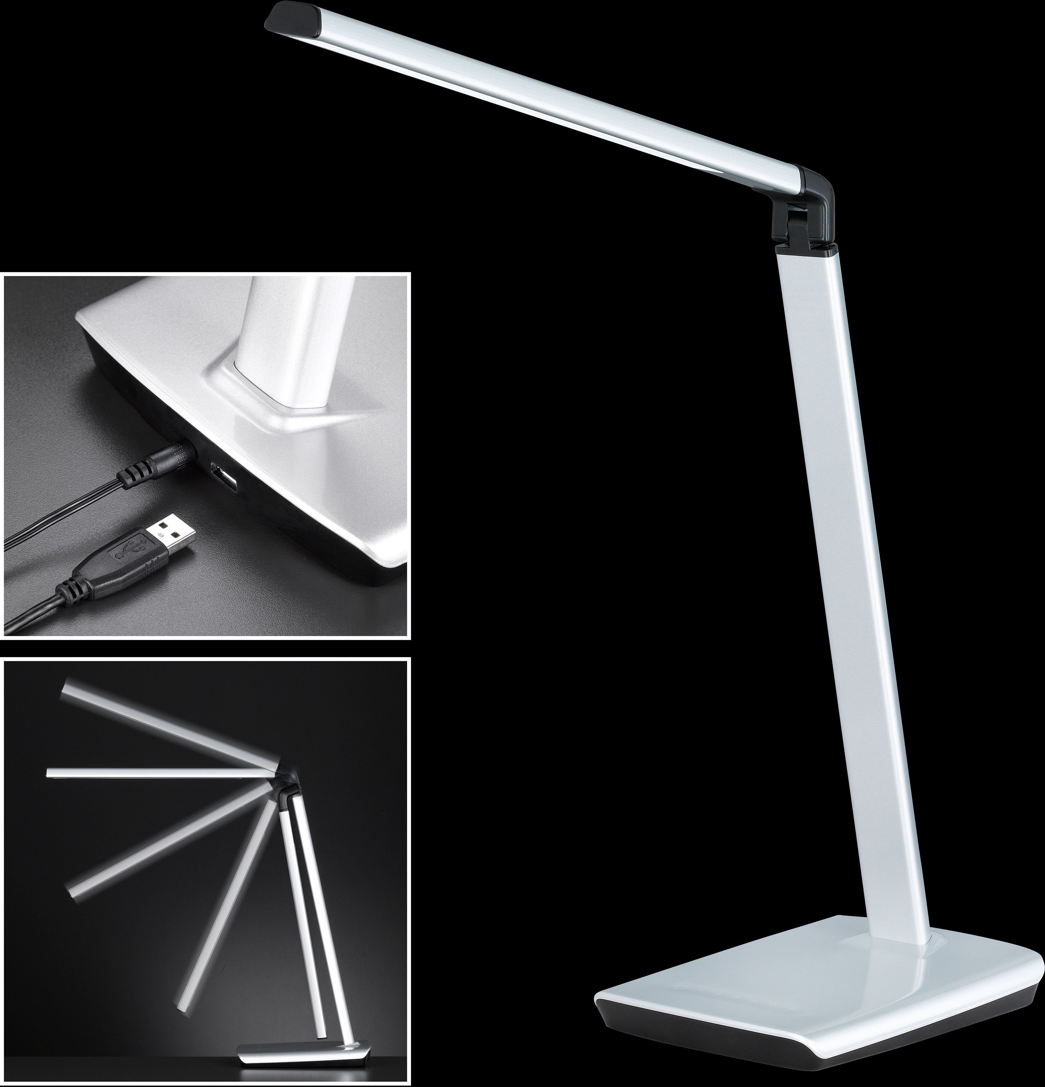 LED-Tischleuchte Bright, dimmbar, CCT, silber günstig online kaufen