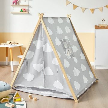 SoBuy Spielzelt OSS02-F Spielzelt Zelt für Kinder mit 2 Türen und einem Fenster Spielhaus