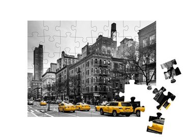 puzzleYOU Puzzle Yellow Cabs, Manhattan, New York City, 48 Puzzleteile, puzzleYOU-Kollektionen USA