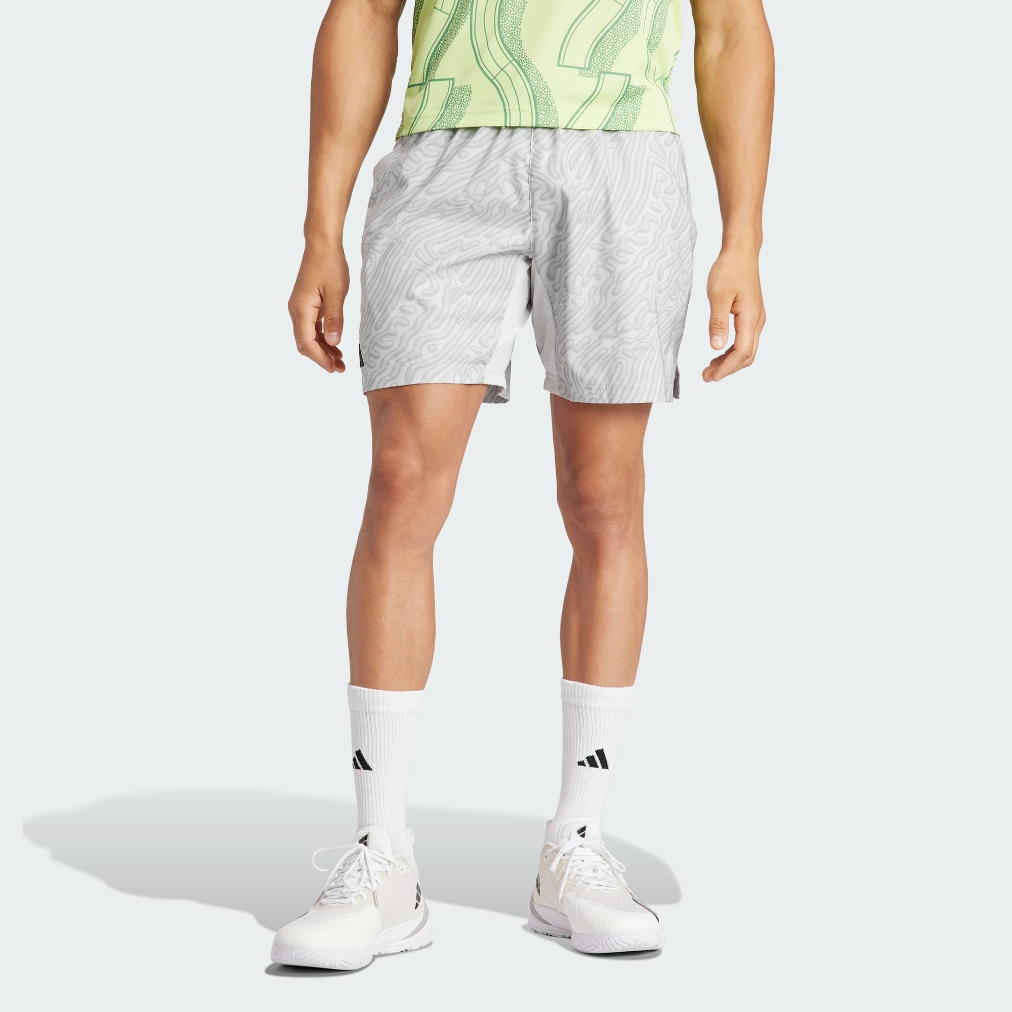 / Funktionsshorts Solid PRO adidas TENNIS PRINTED HEAT.RDY Charcoal Performance Grey SHORTS One 7-INCH Grey ERGO