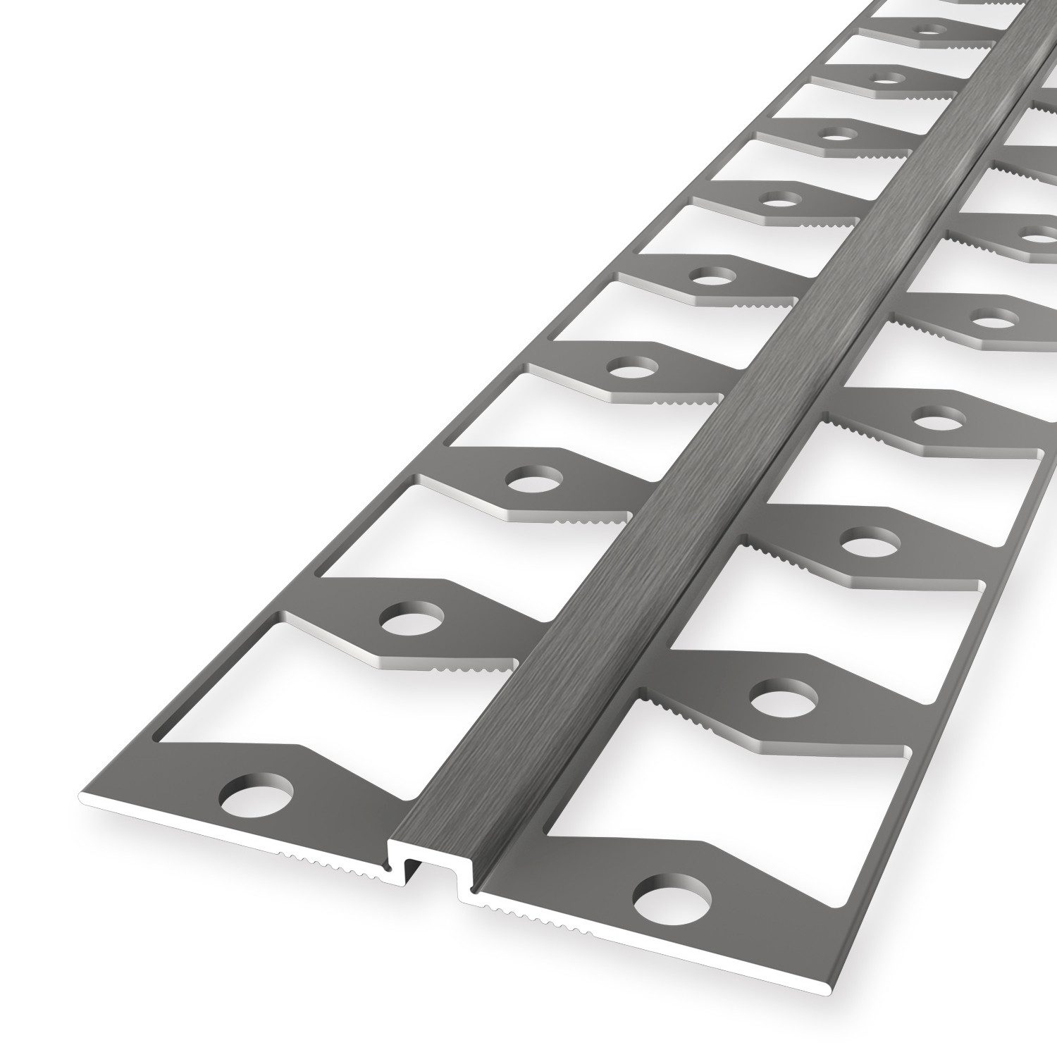 Küberit Verbindungsprofil 4 x 4 x 2700 mm Wandprofil Tapetenprofil Edelstahloptik Gestanzt