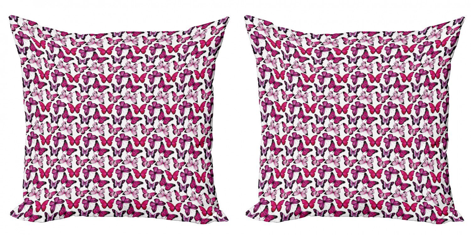 Kissenbezüge Modern Abakuhaus Accent Doppelseitiger Schmetterling Digitaldruck, Stück), Aquarell (2 vibrant