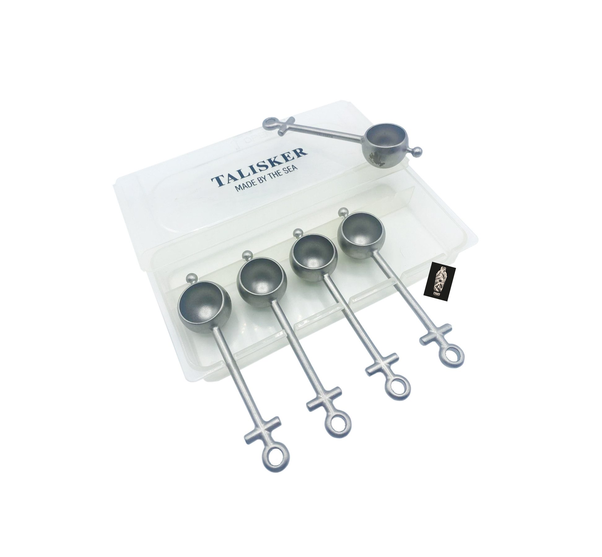 Talisker Gläser-Set Talisker 5er-Set Löffel Portionierer in Box Anker Style, aus Metall