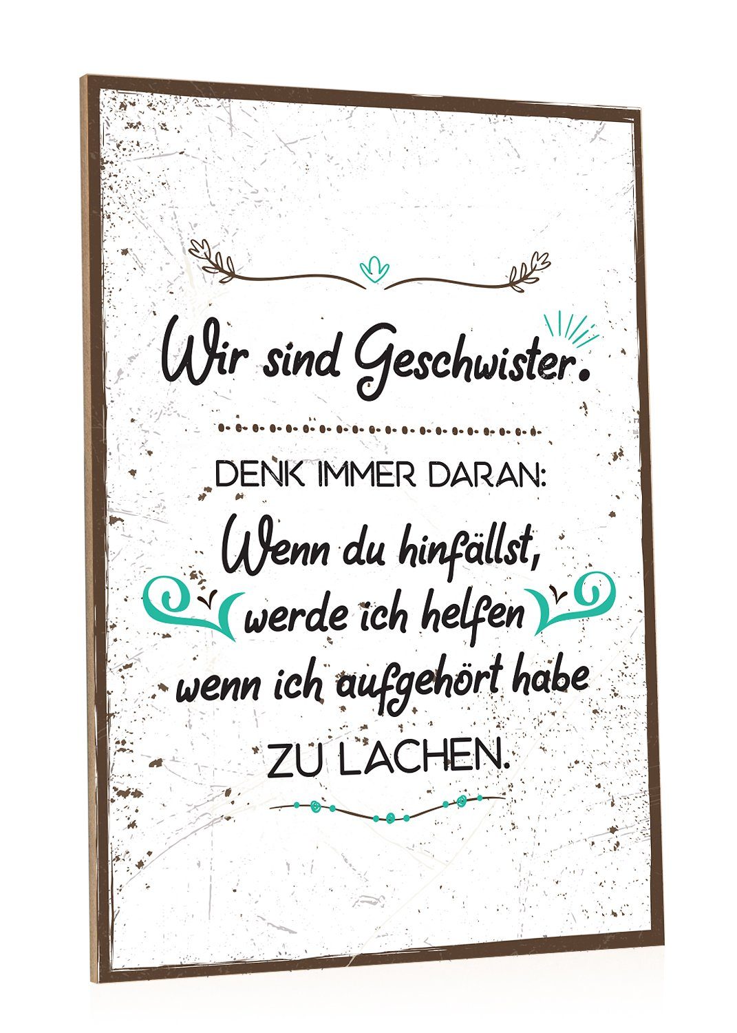 GRAVURZEILE Holzbild GRAVURZEILE Holzschild mit Spruch Wir sind
