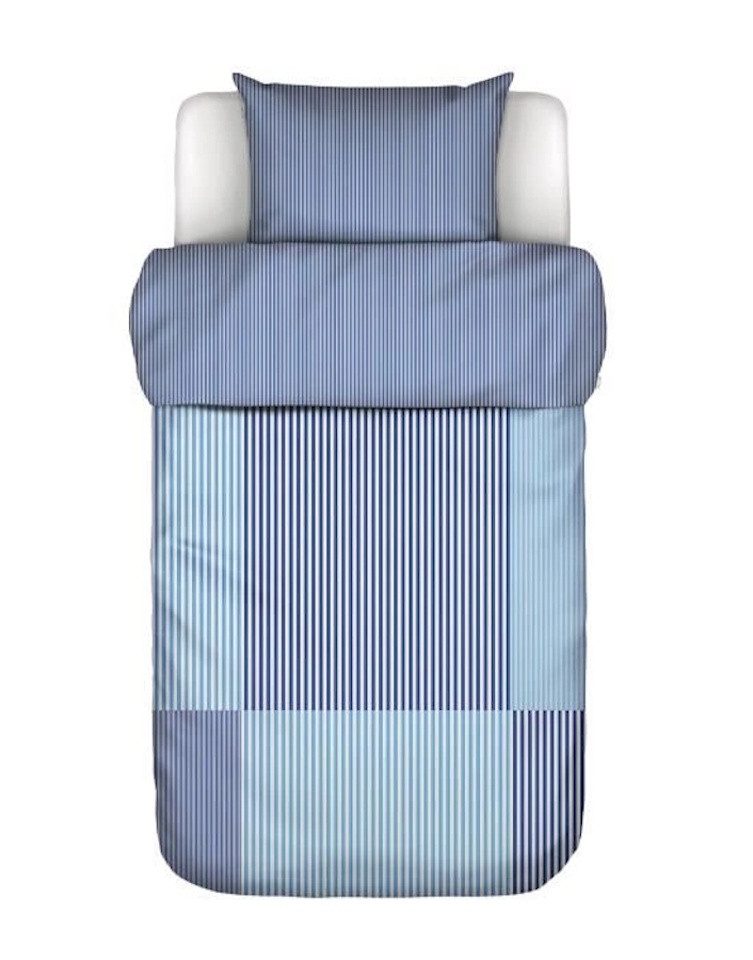 Marc O'Polo Home Bettwäsche Ellan Cool Cobalt 135 x 200 cm, Satin, 2 teilig