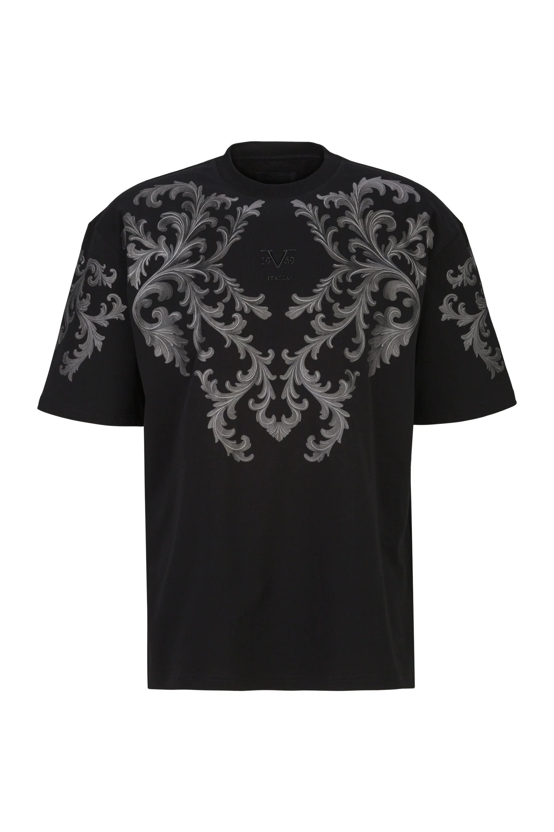 19V69 ITALIA T-Shirt - Lässiges Oversize-T-Shirt mit Baroque-Print für Herren