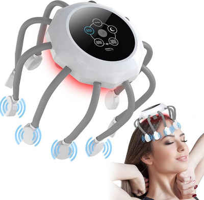 Hikeren Massagegerät Kopfmassage Elektrische mit Rotes Licht,10 Kontakte Vibration 5 Modi
