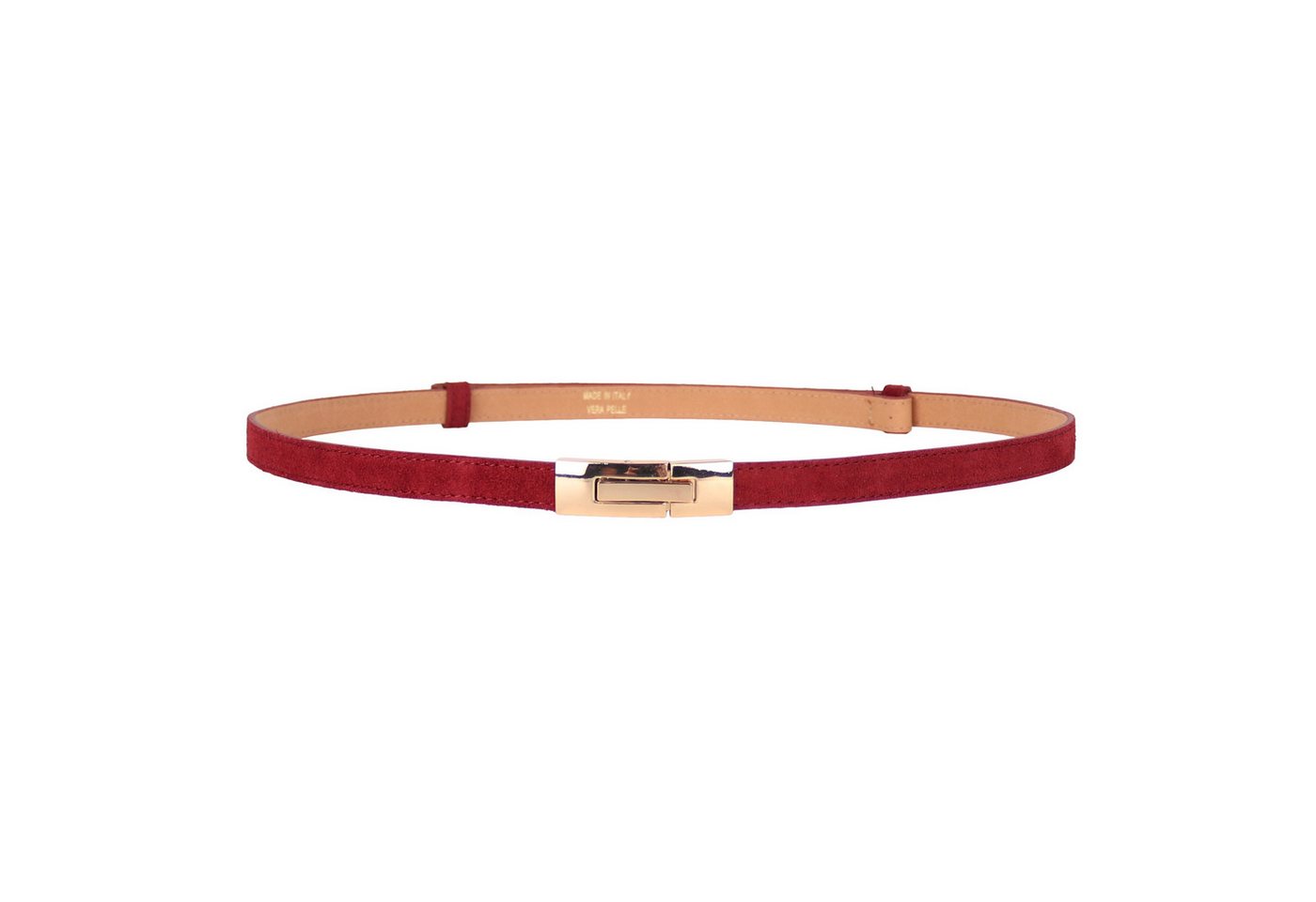 MIRROSI Ledergürtel Damen Gürtel Echtleder, Made in Italy, 18mm breit (Passt fast zu jeder Hosenschlaufe) Einheitsgröße (Geeignet für einen Hüftumfang von ca. 55 bis 100 cm)